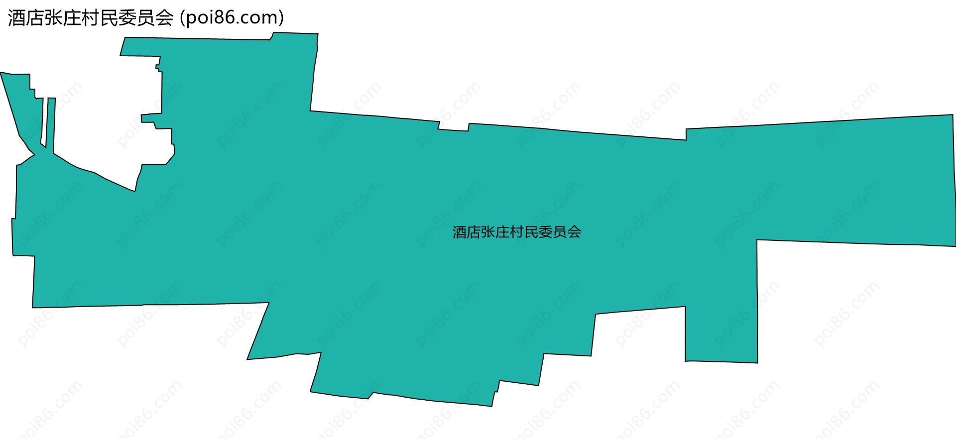 酒店张庄村民委员会边界地图