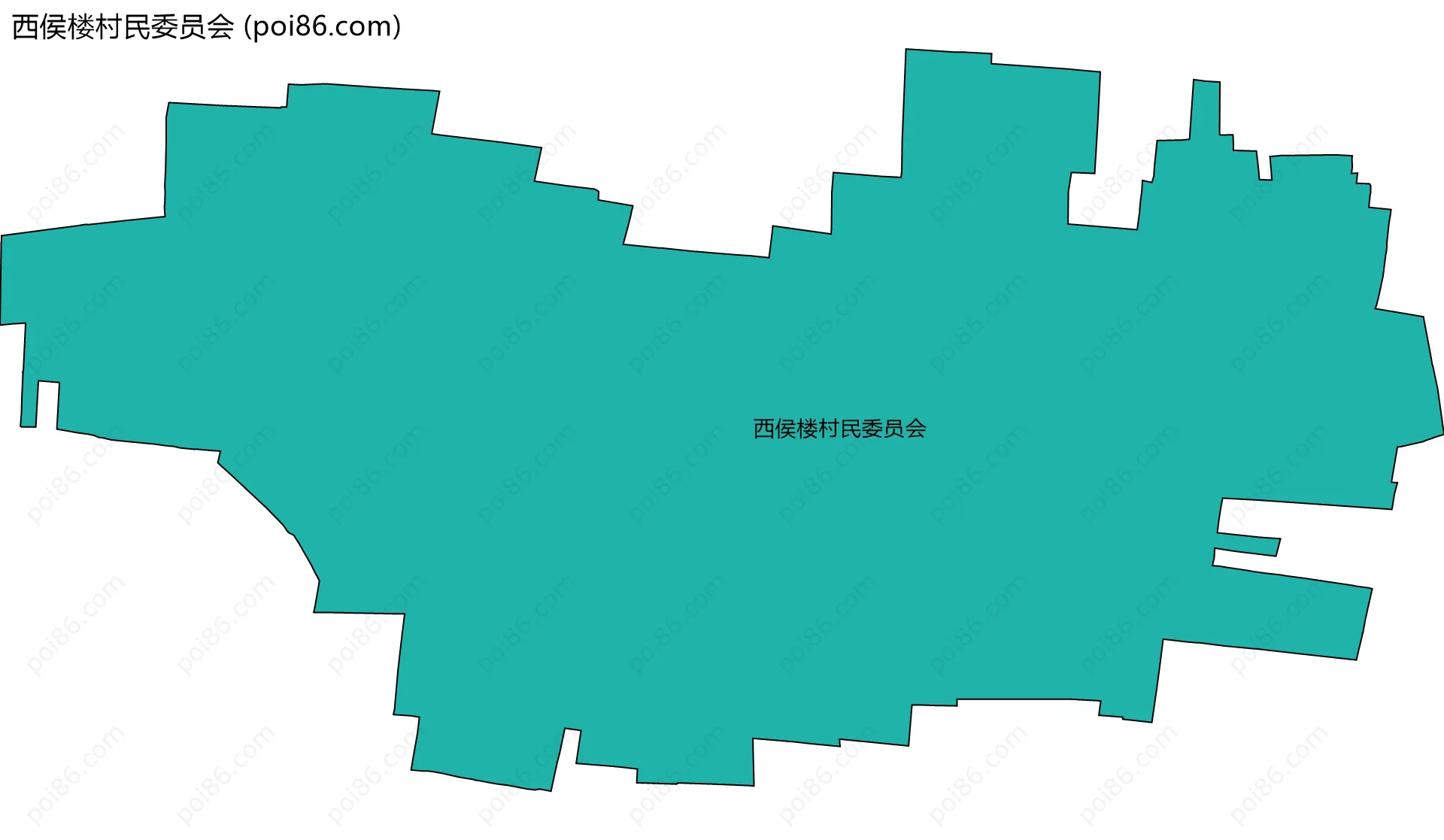 西侯楼村民委员会边界地图