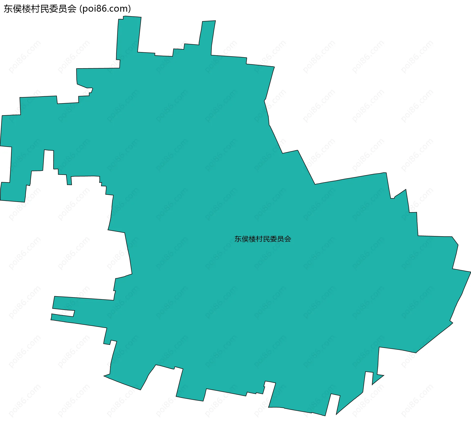 东侯楼村民委员会边界地图