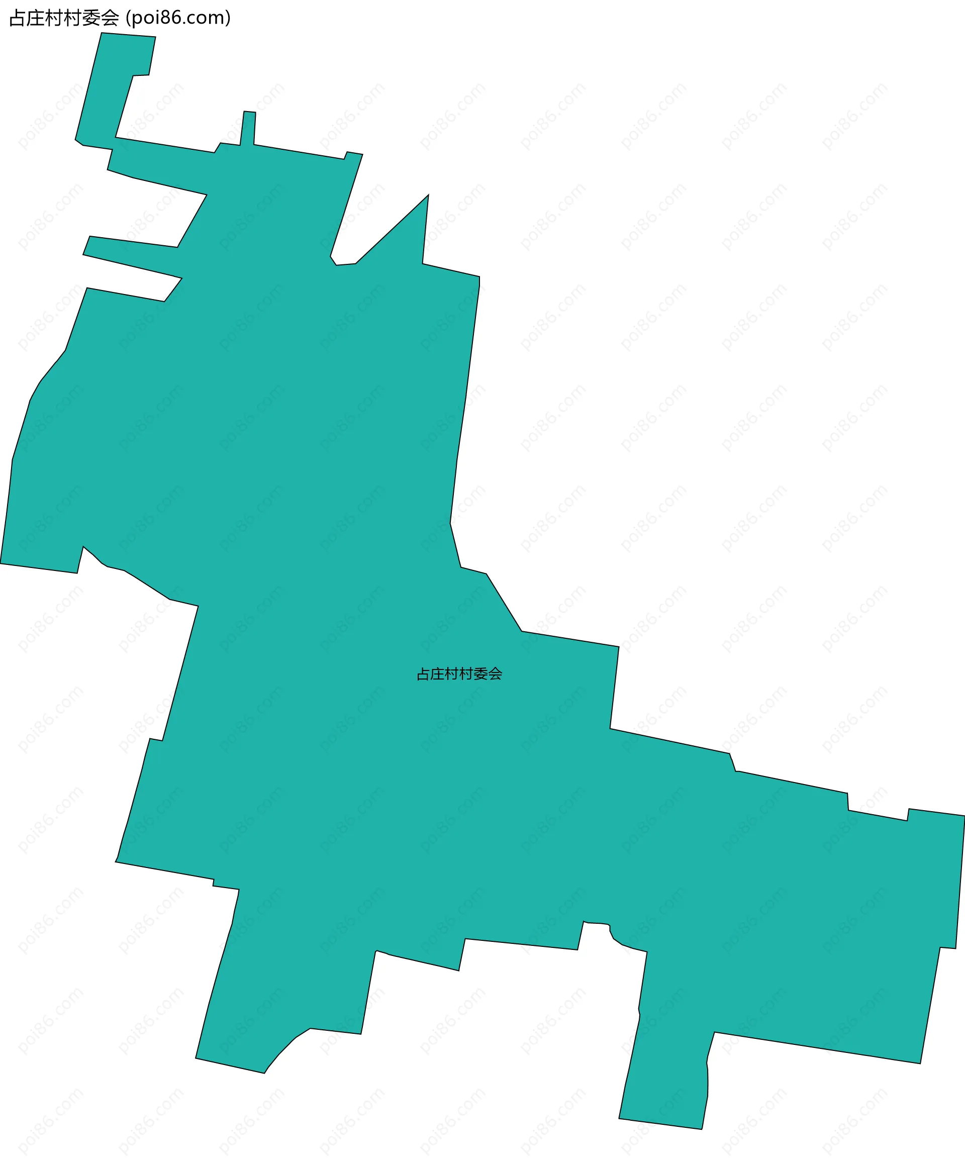 占庄村村委会边界地图