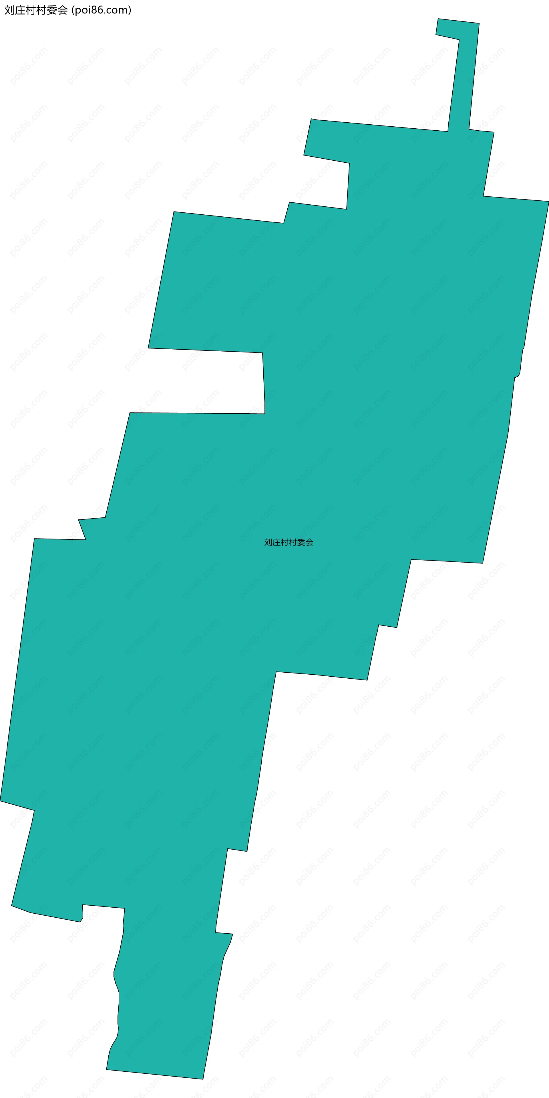 刘庄村村委会边界地图