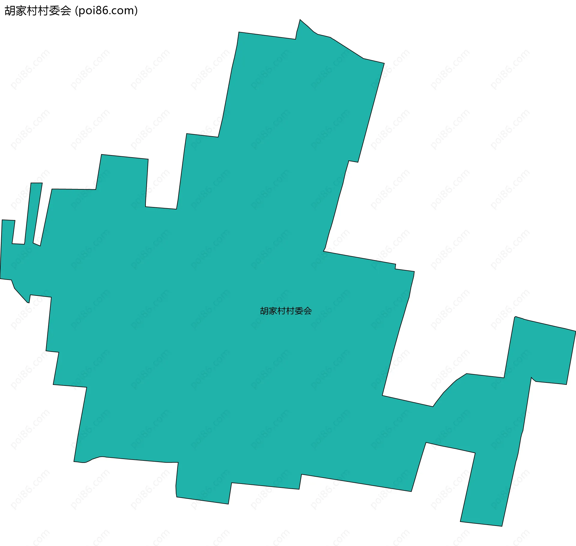 胡家村村委会边界地图
