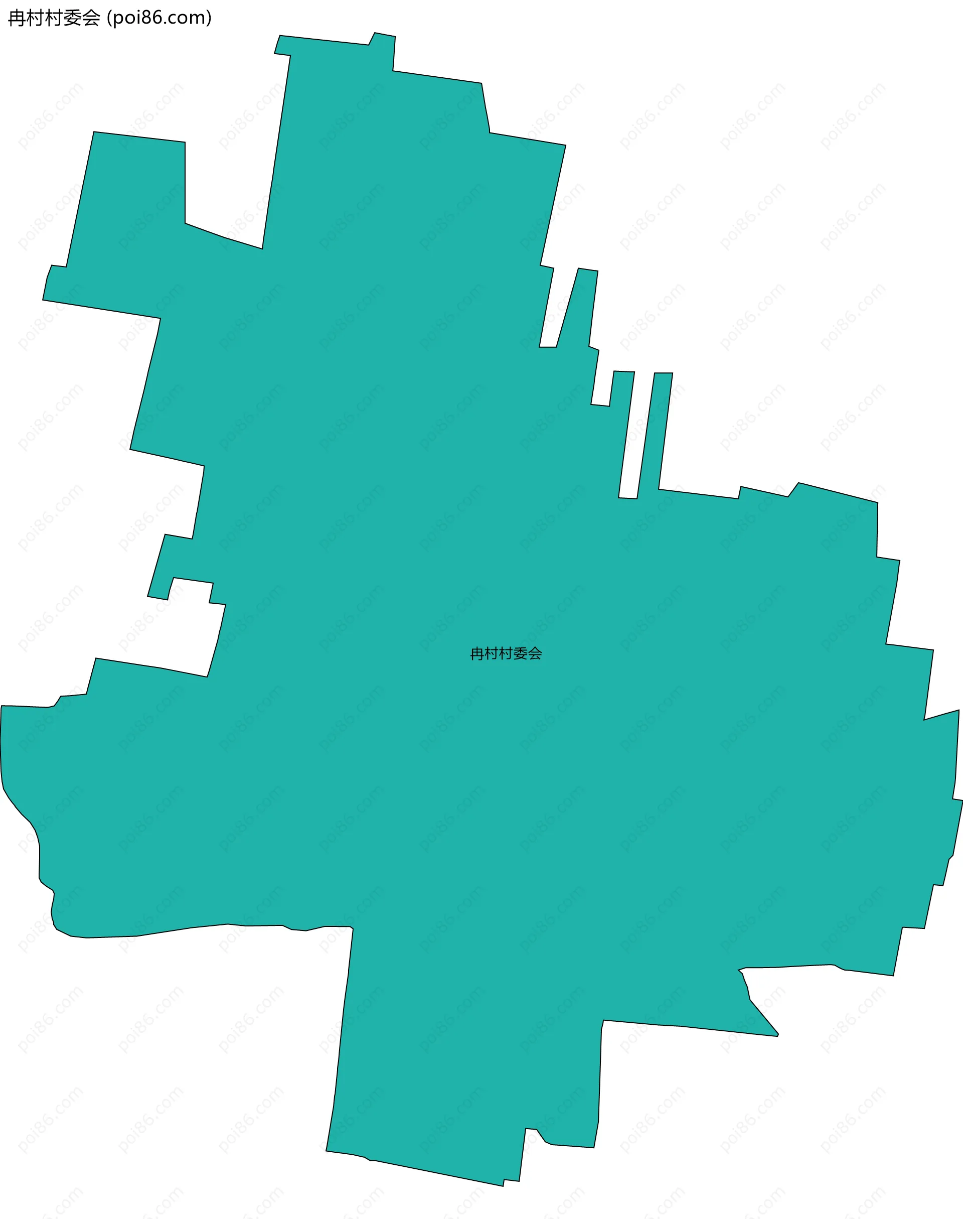 冉村村委会边界地图