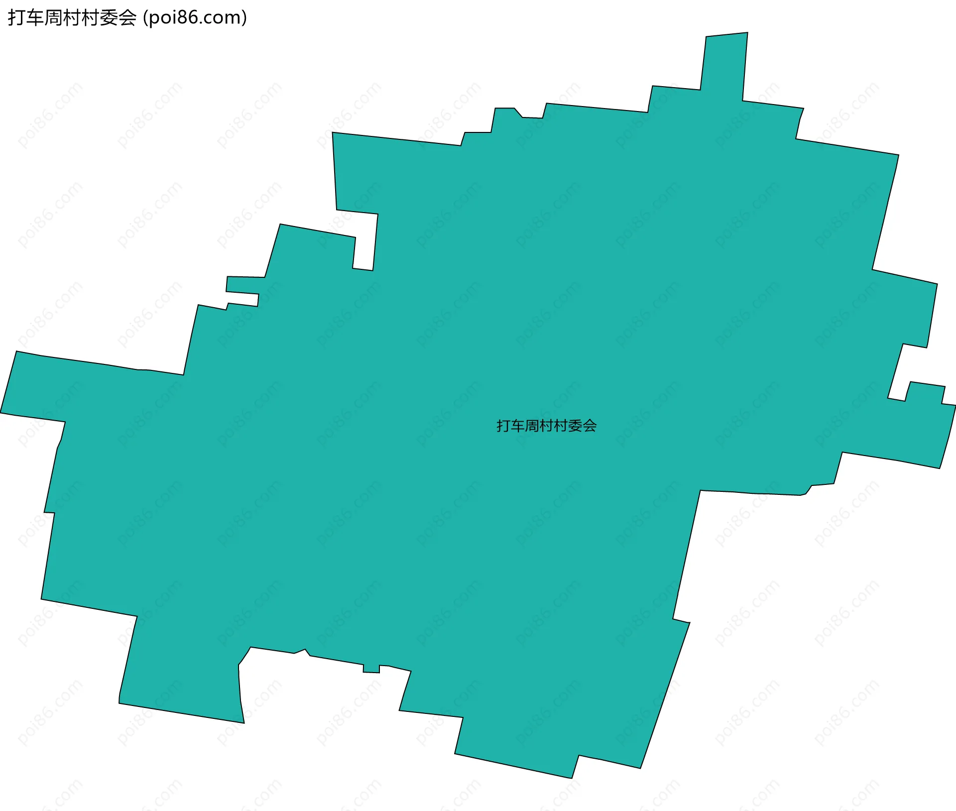 打车周村村委会边界地图