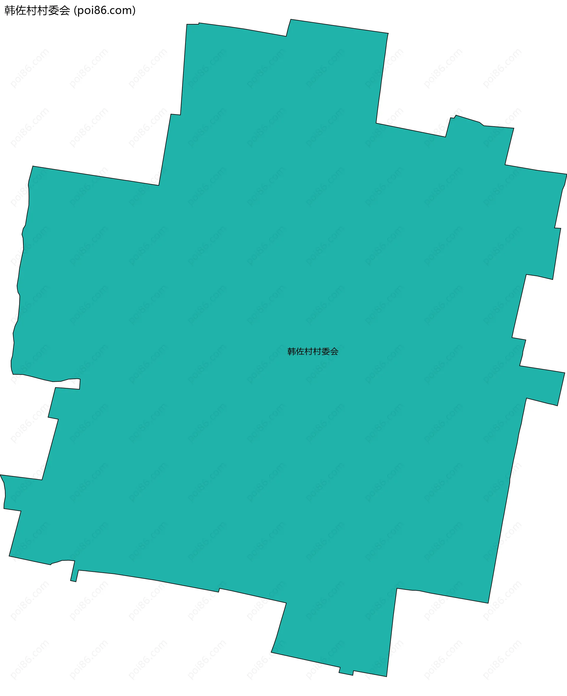 韩佐村村委会边界地图