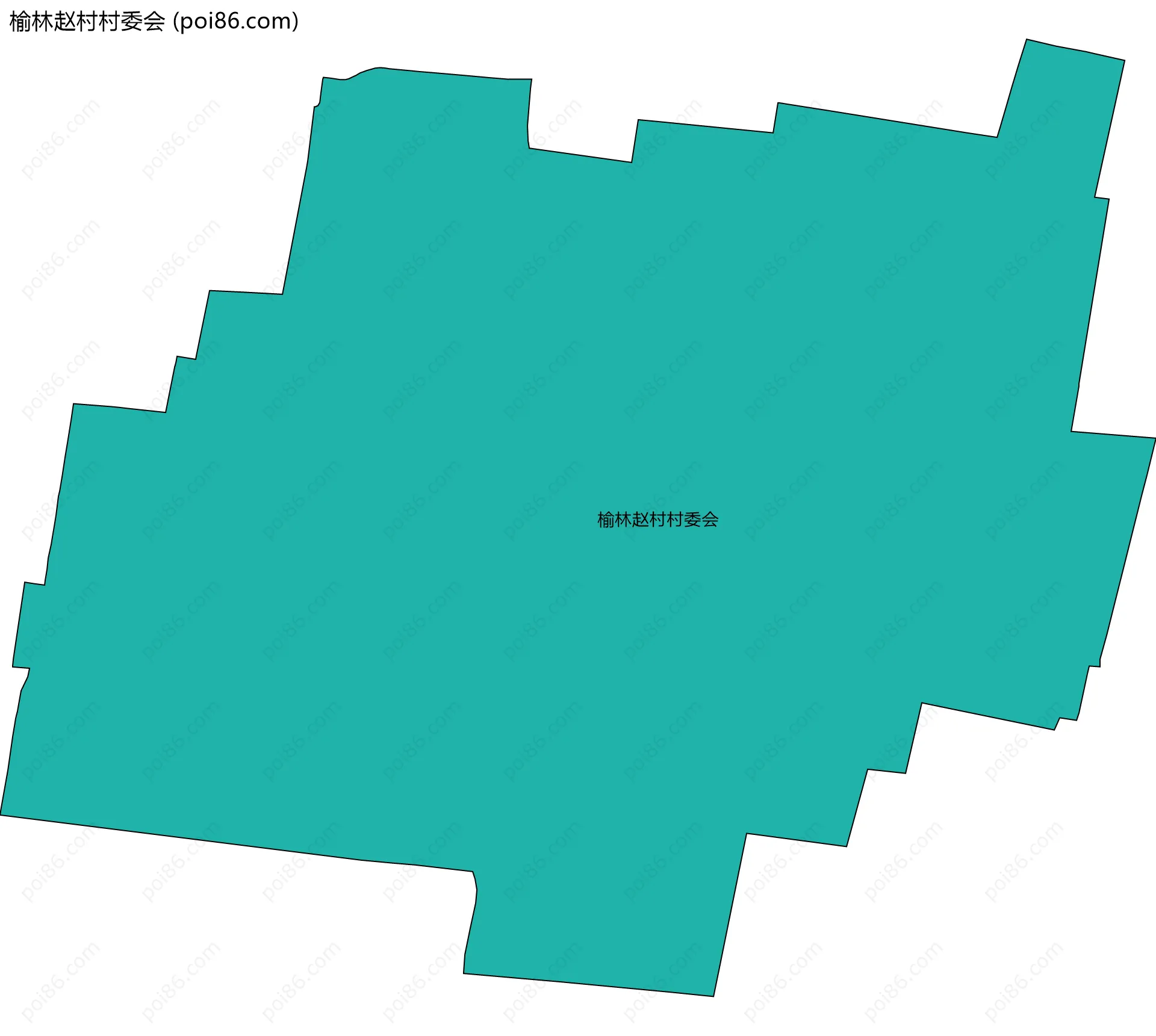 榆林赵村村委会边界地图