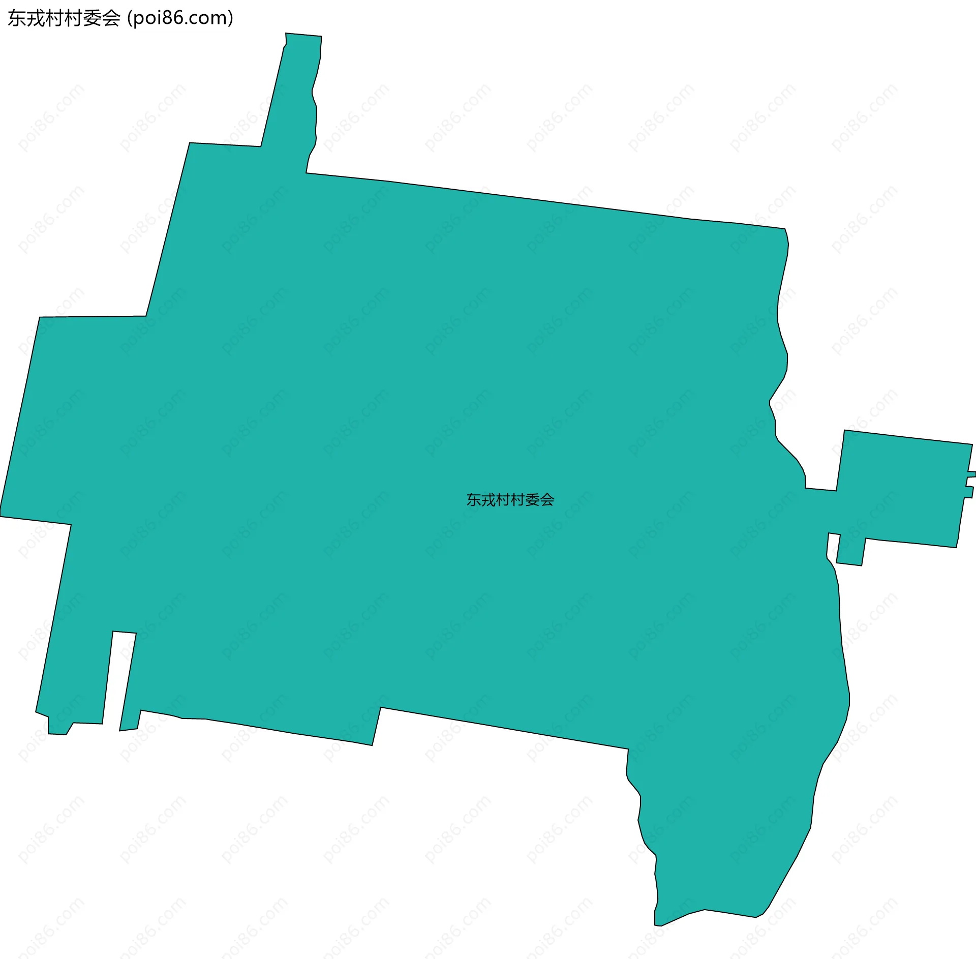 东戎村村委会边界地图