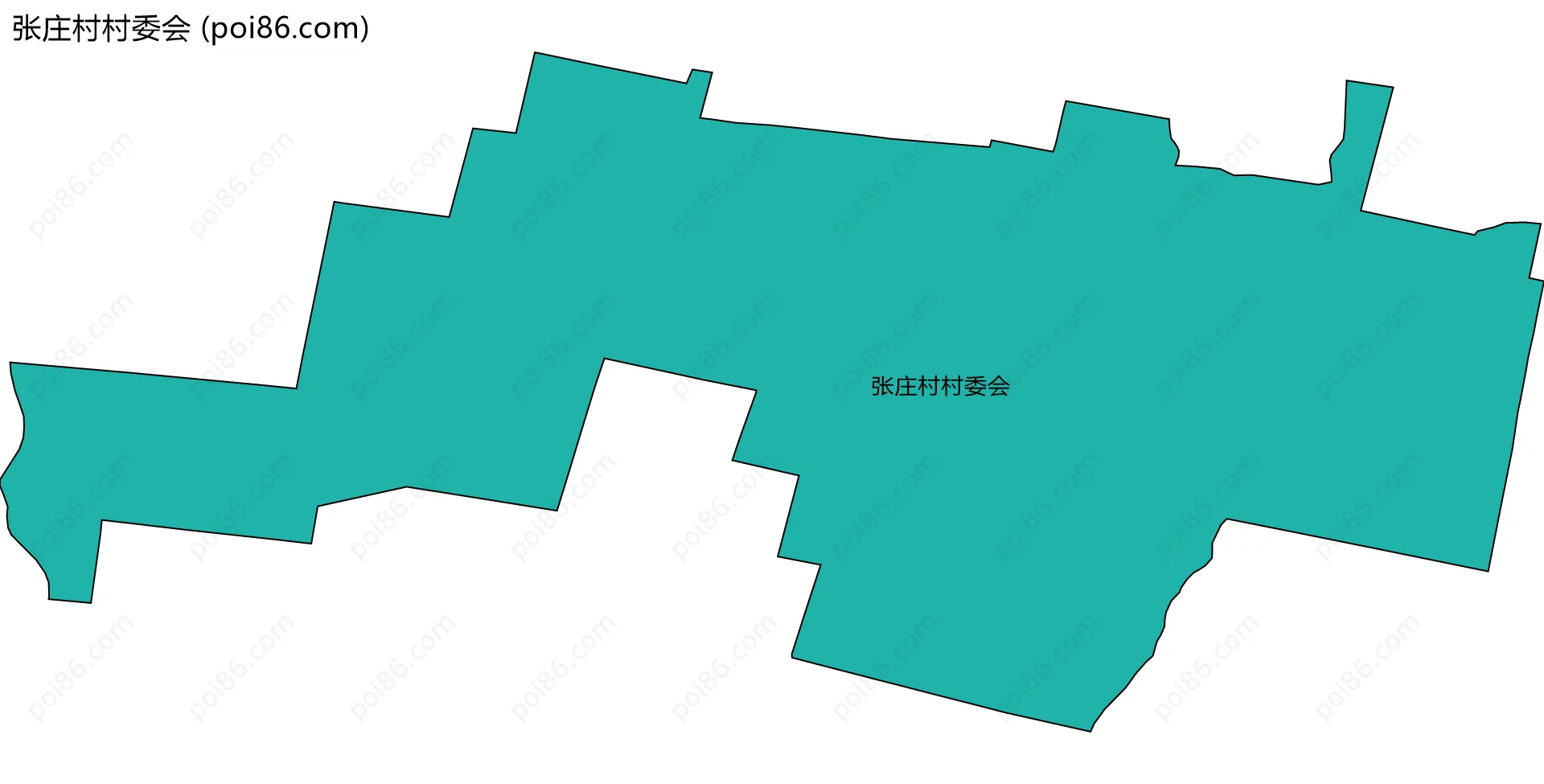 张庄村村委会边界地图