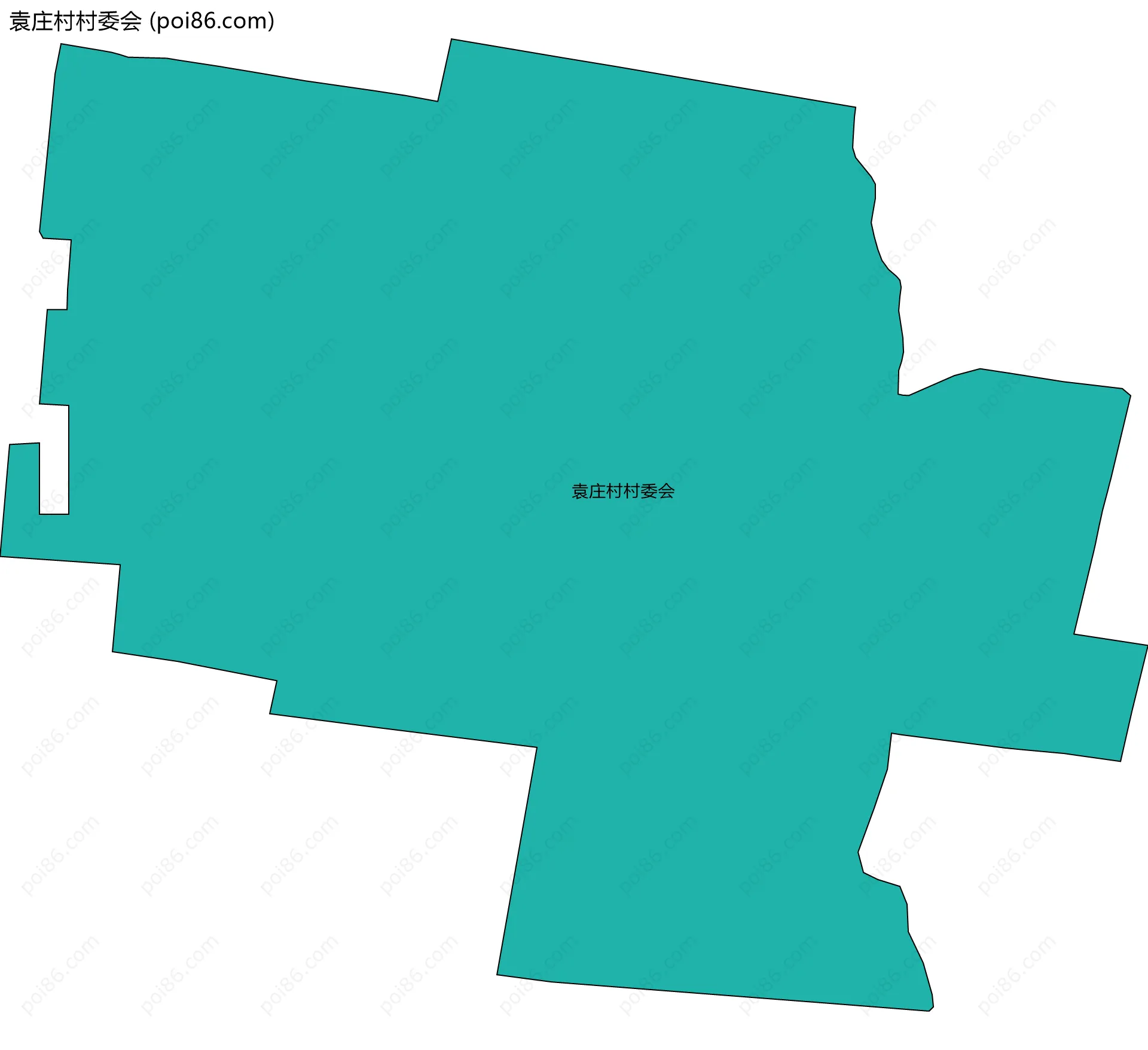 袁庄村村委会边界地图