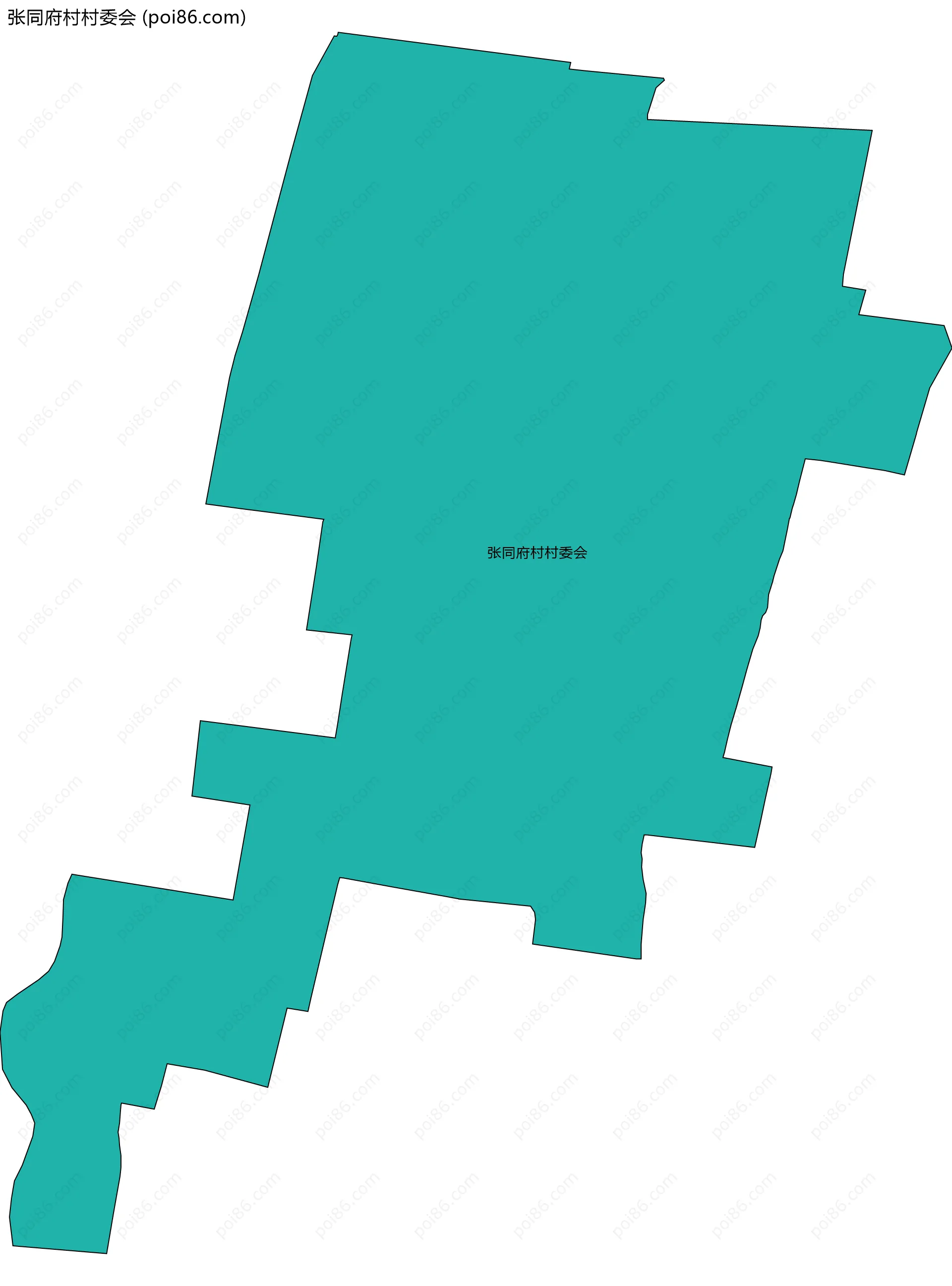 张同府村村委会边界地图