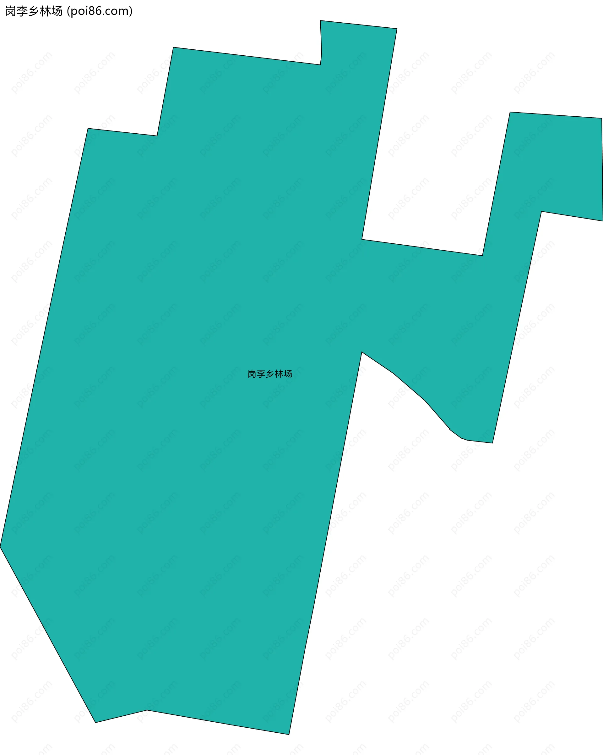 岗李乡林场边界地图