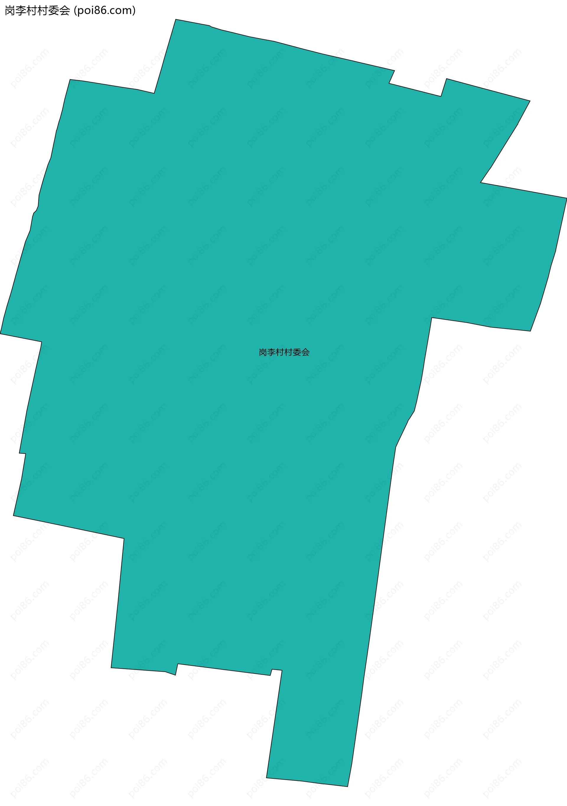 岗李村村委会边界地图