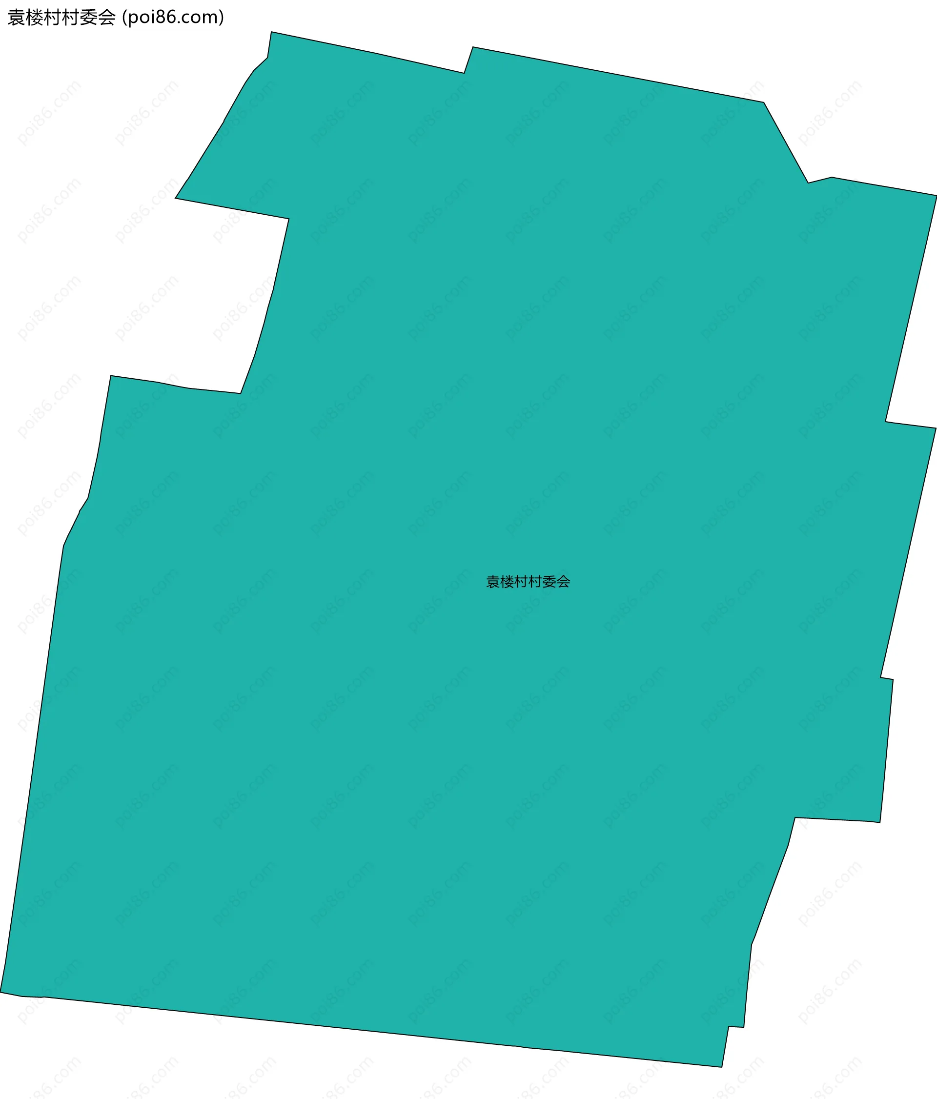 袁楼村村委会边界地图