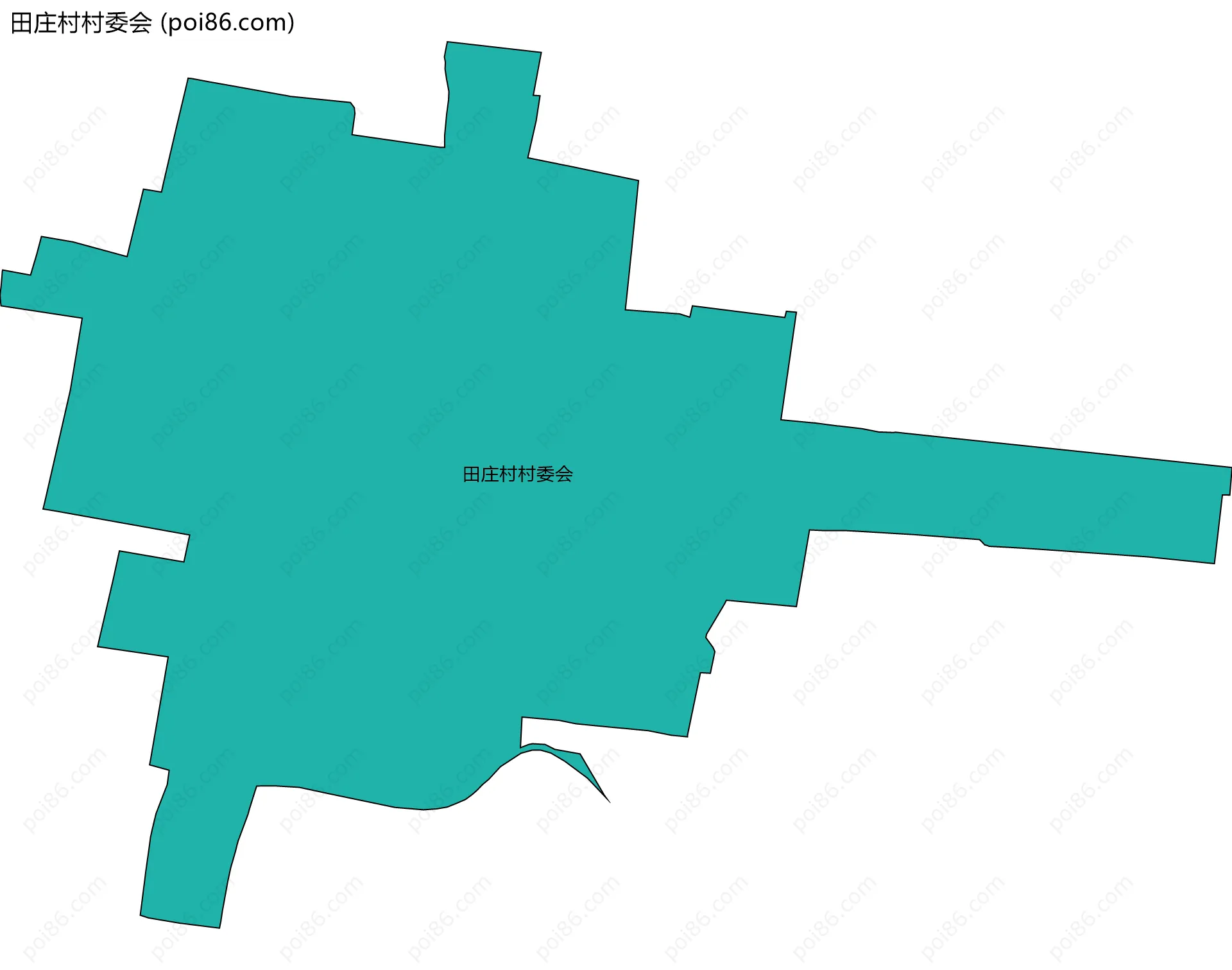 田庄村村委会边界地图