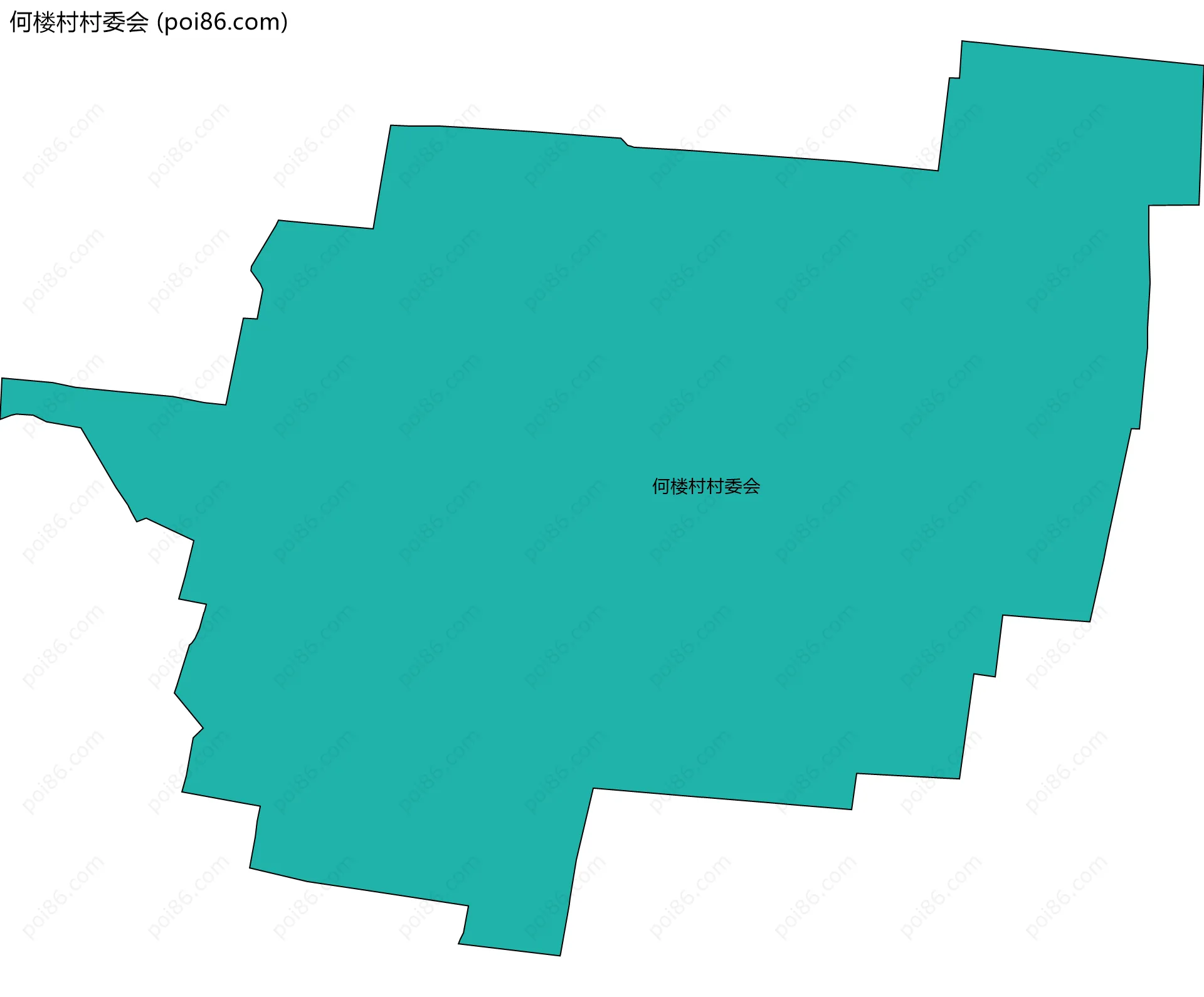 何楼村村委会边界地图