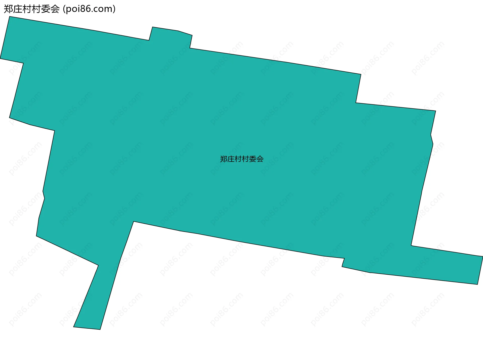 郑庄村村委会边界地图
