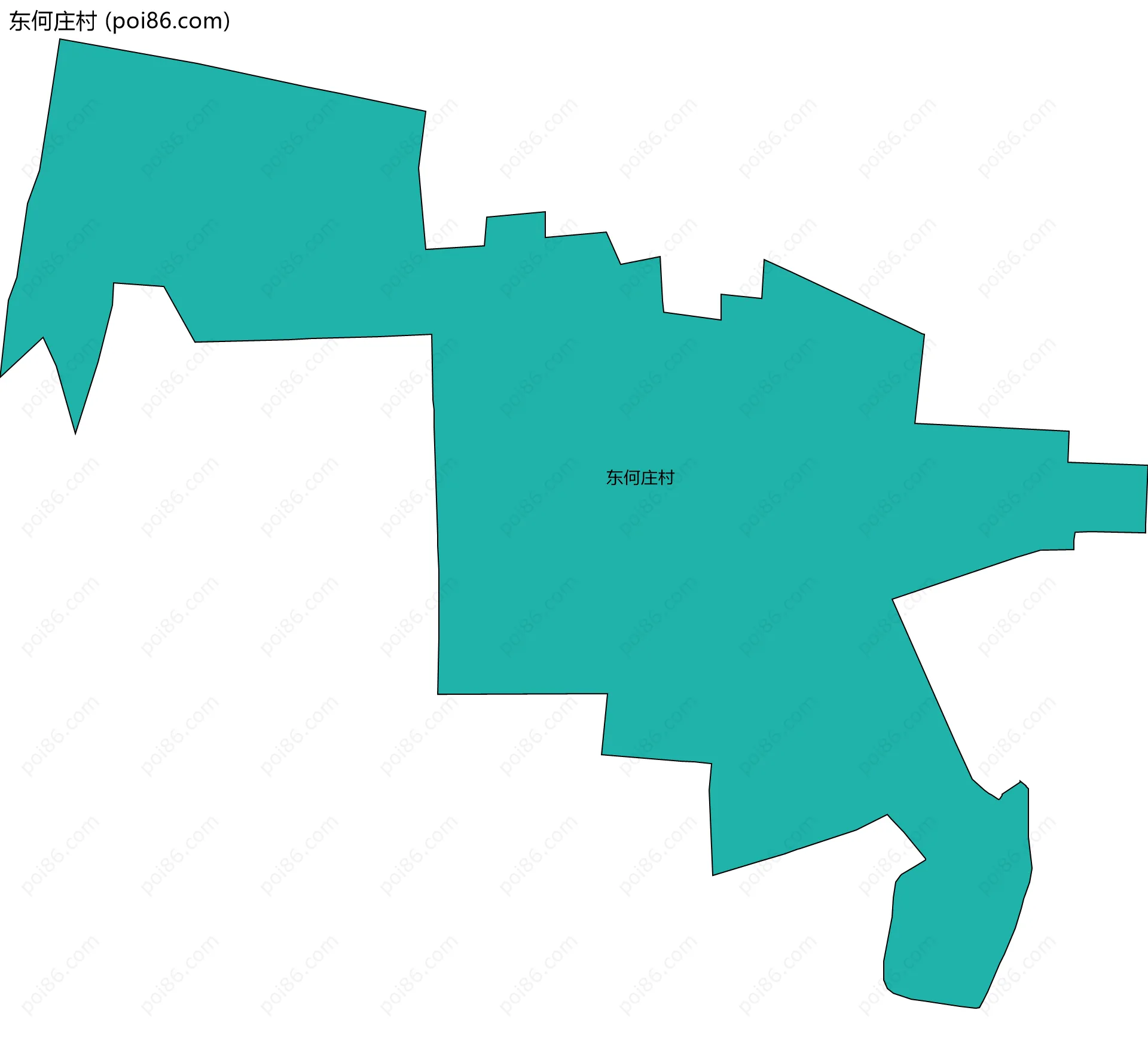 东何庄村边界地图