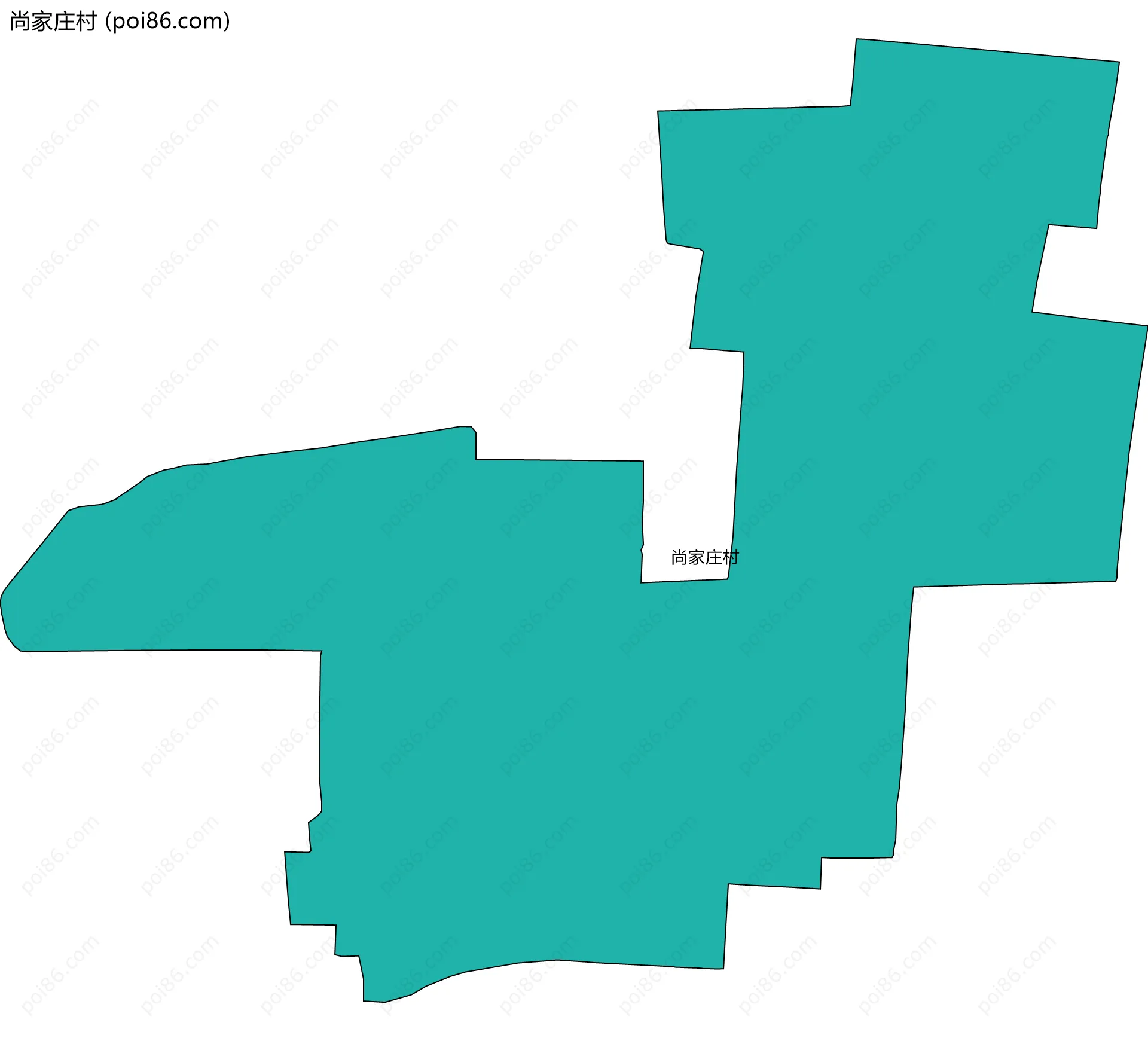 尚家庄村边界地图