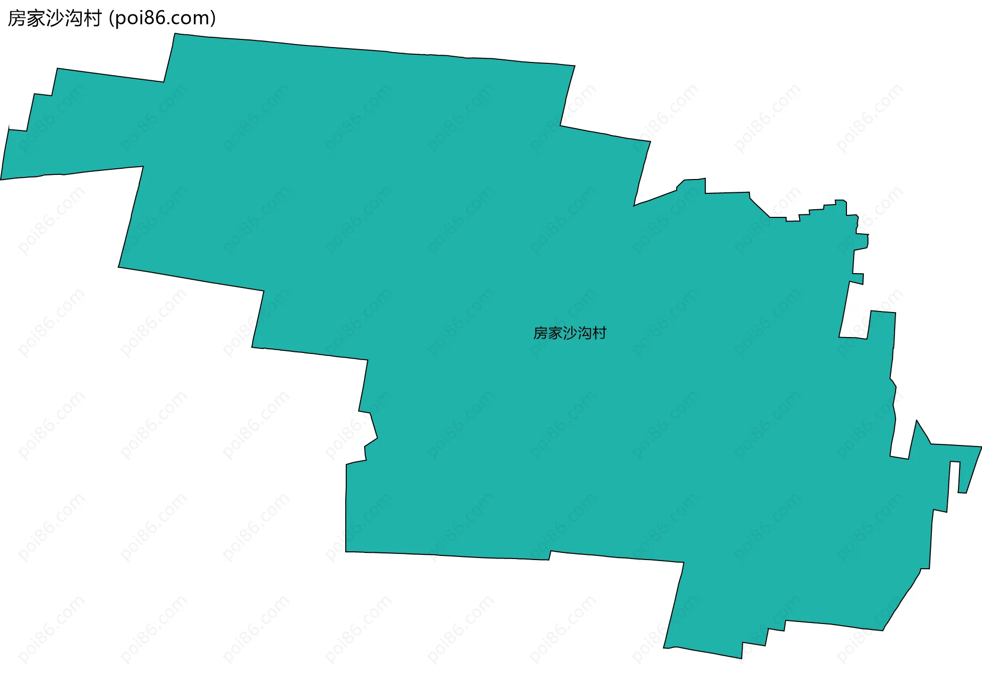 房家沙沟村边界地图