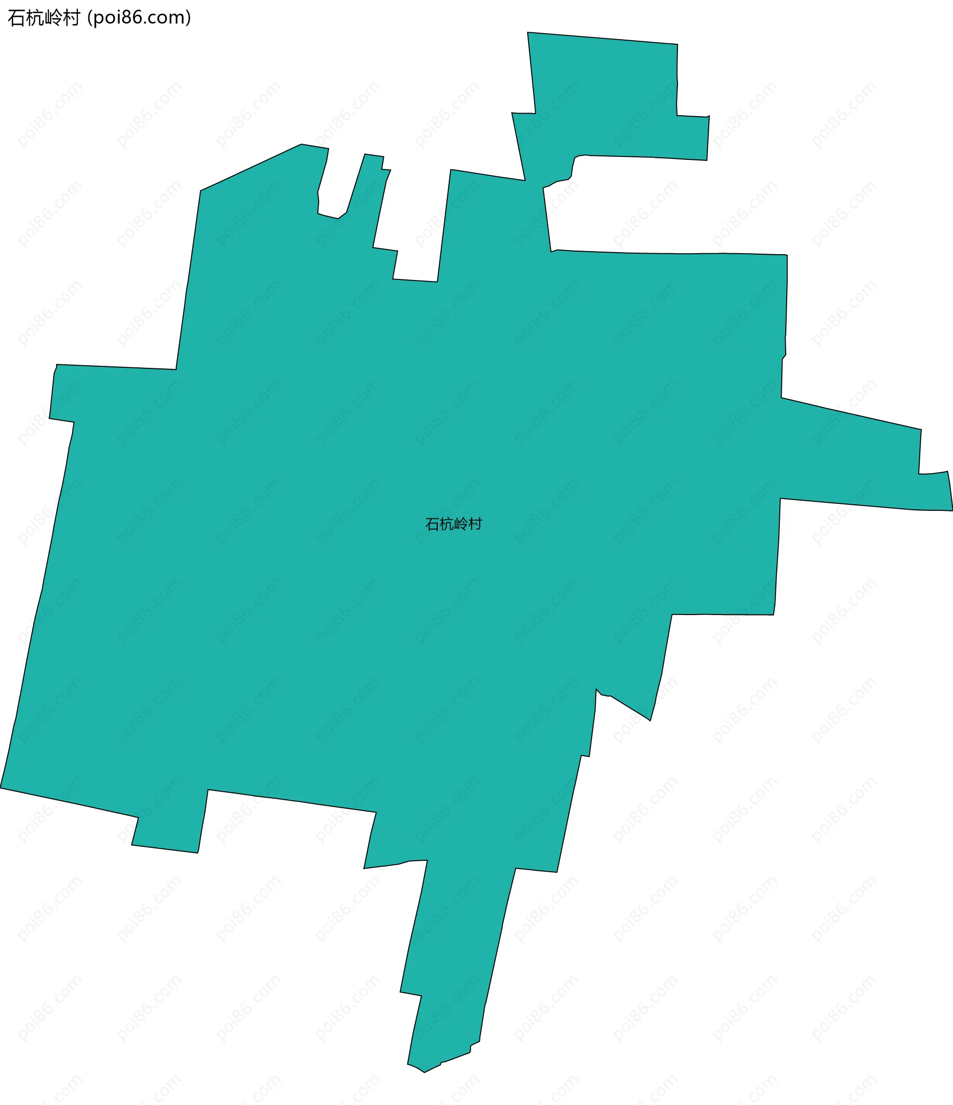 石杭岭村边界地图