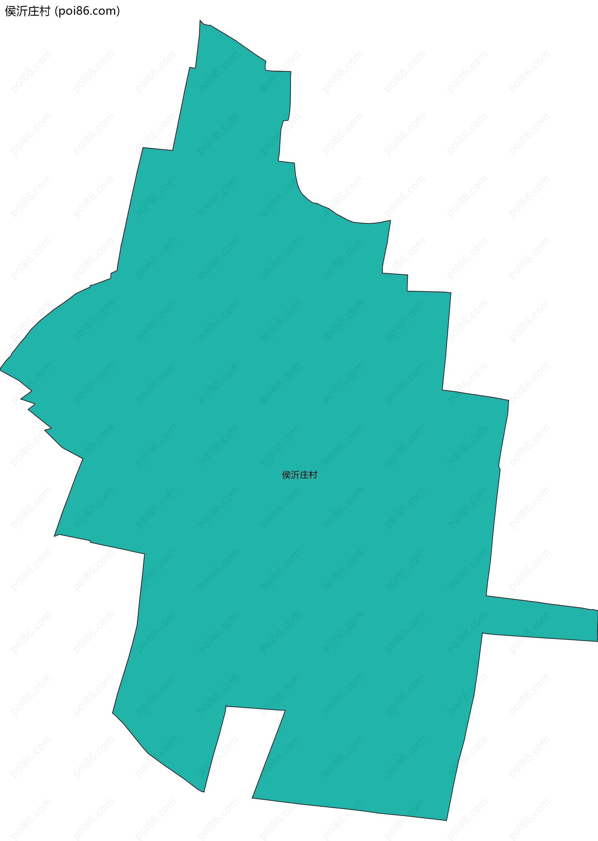 侯沂庄村边界地图