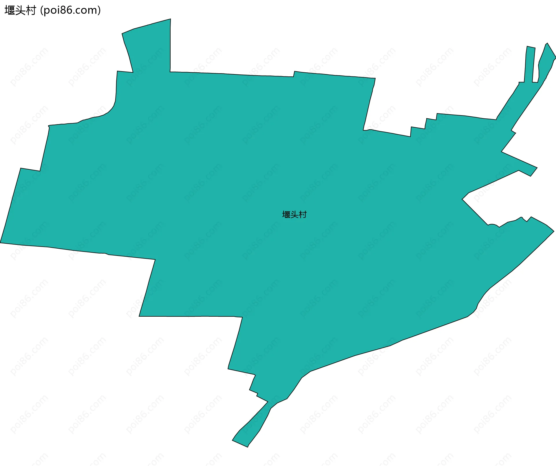 堰头村边界地图