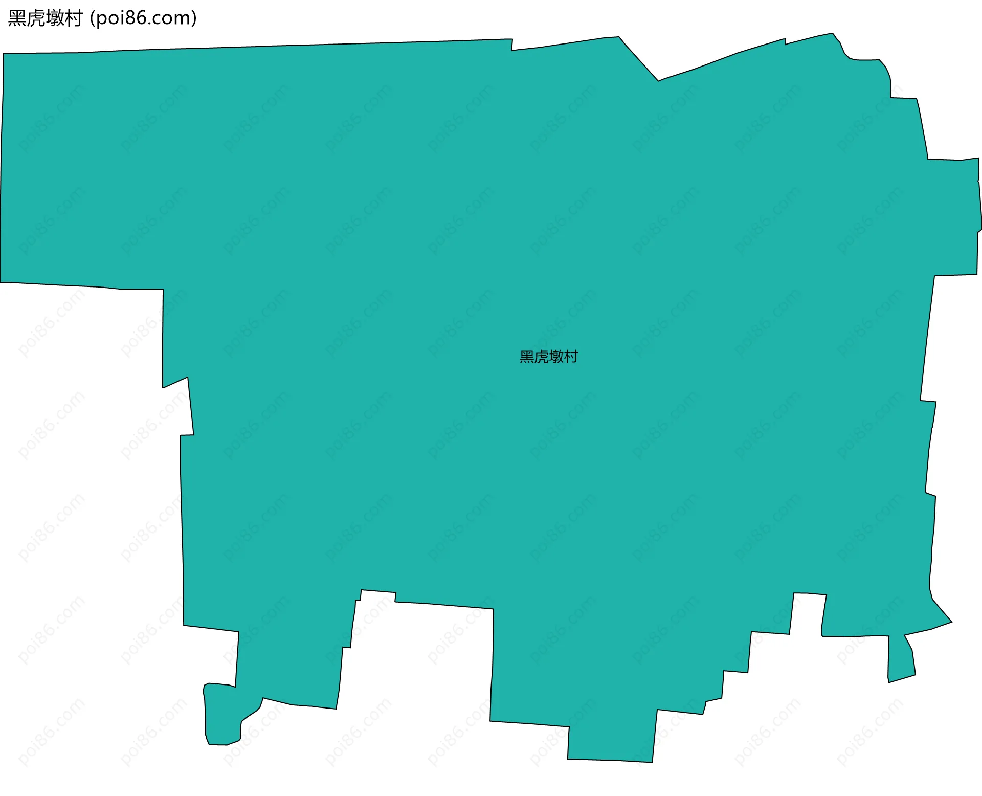 黑虎墩村边界地图