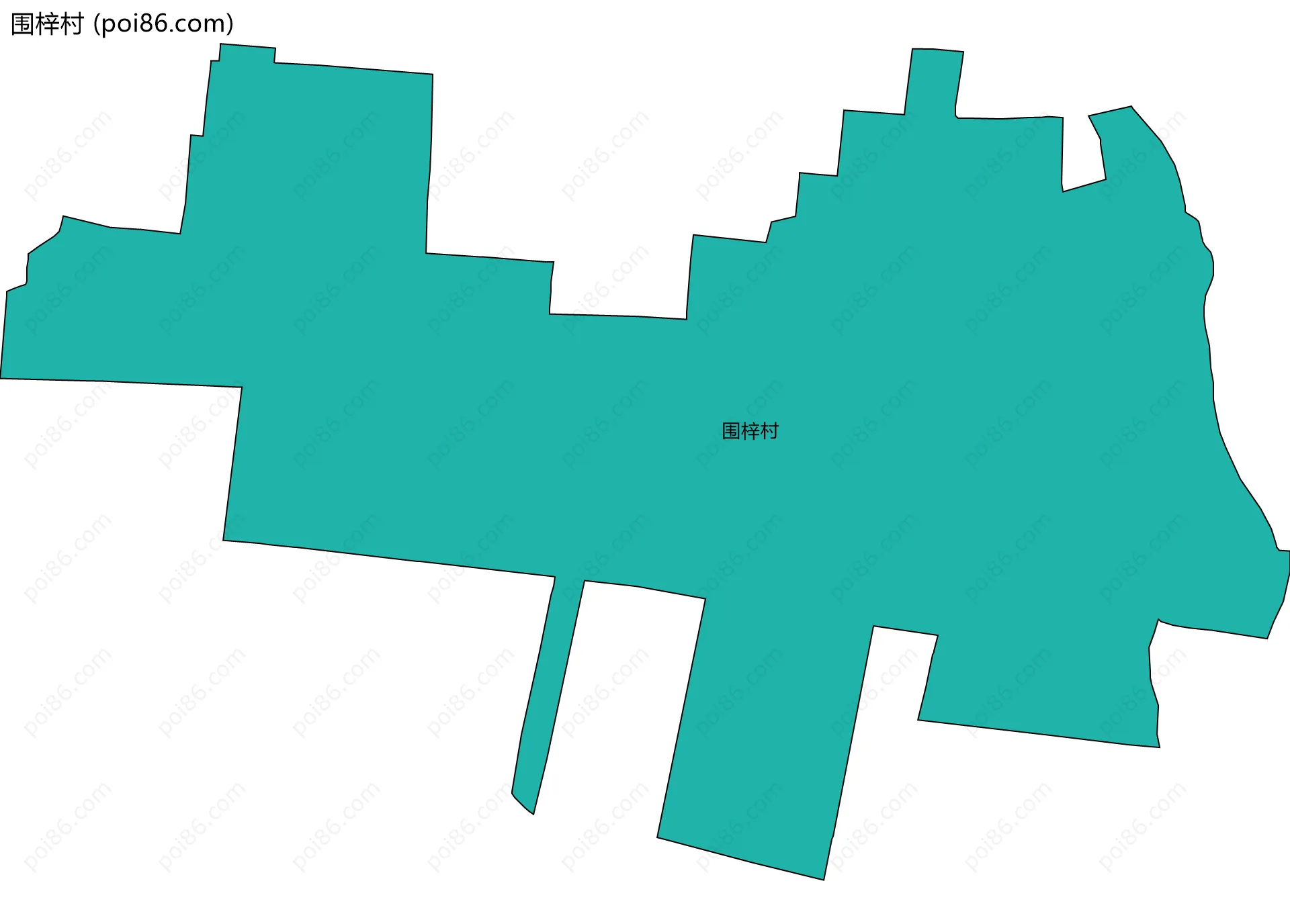围梓村边界地图