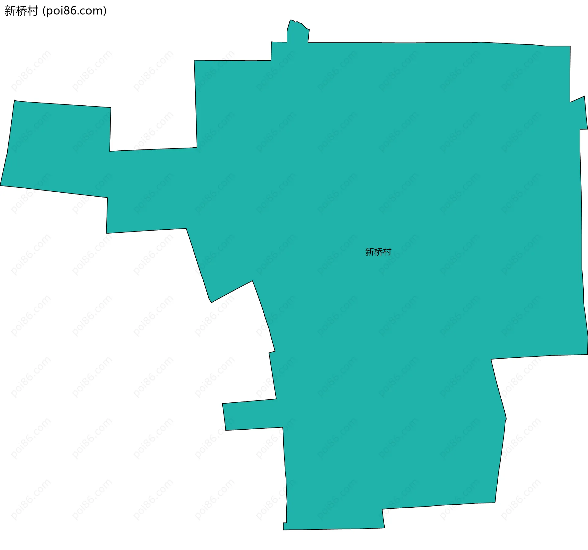 新桥村边界地图