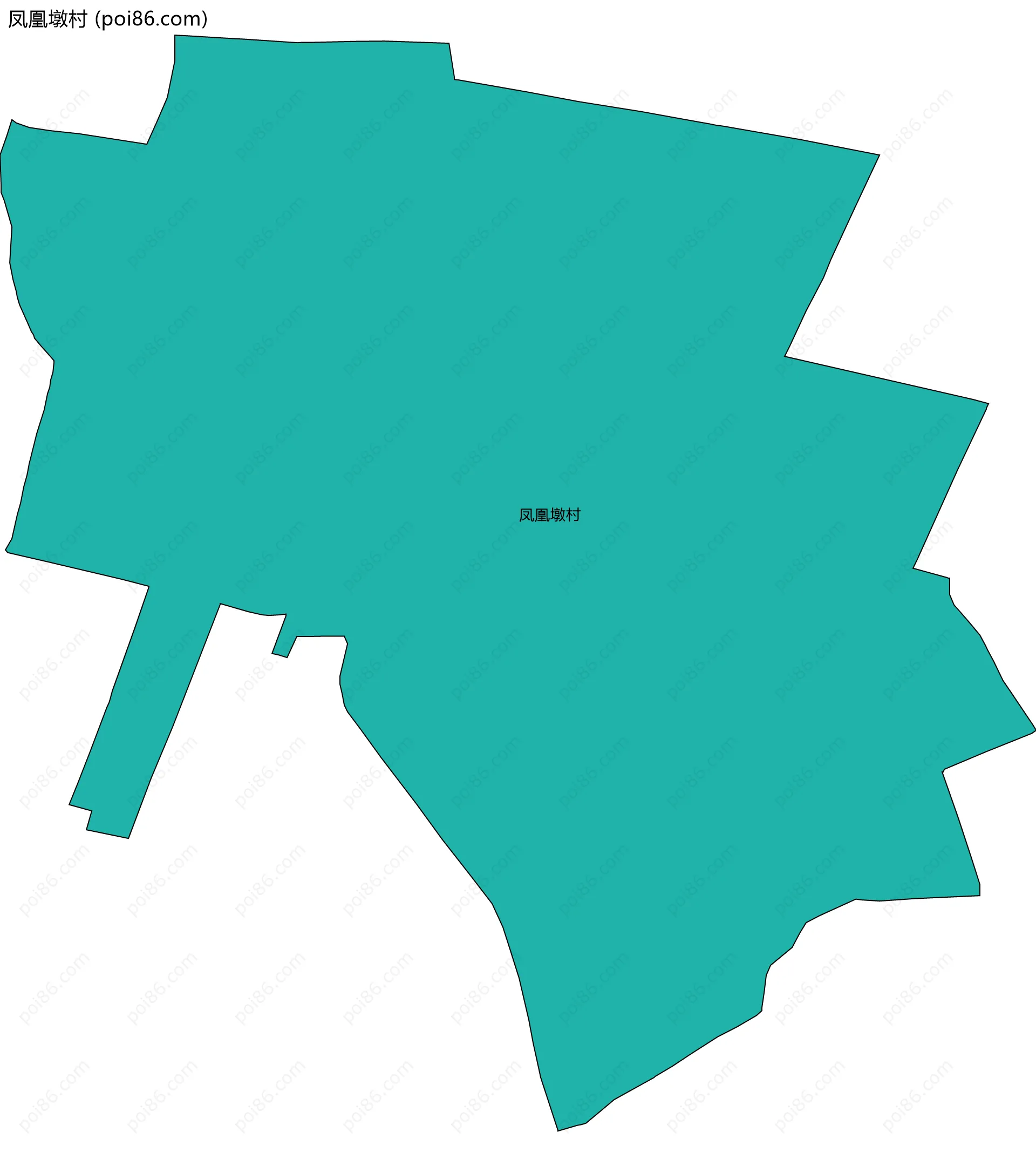 凤凰墩村边界地图