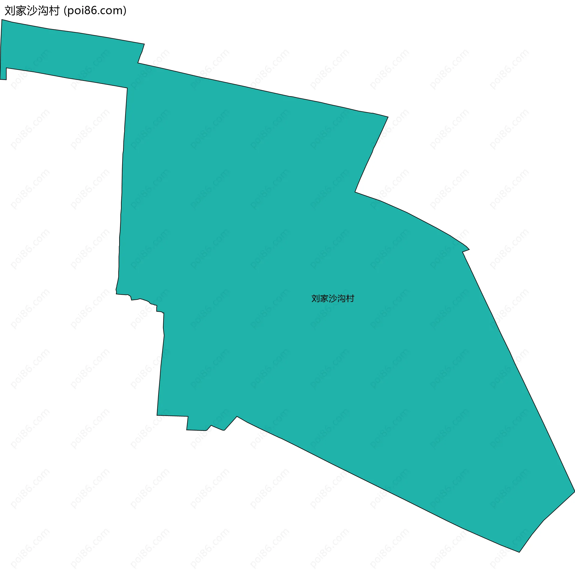 刘家沙沟村边界地图