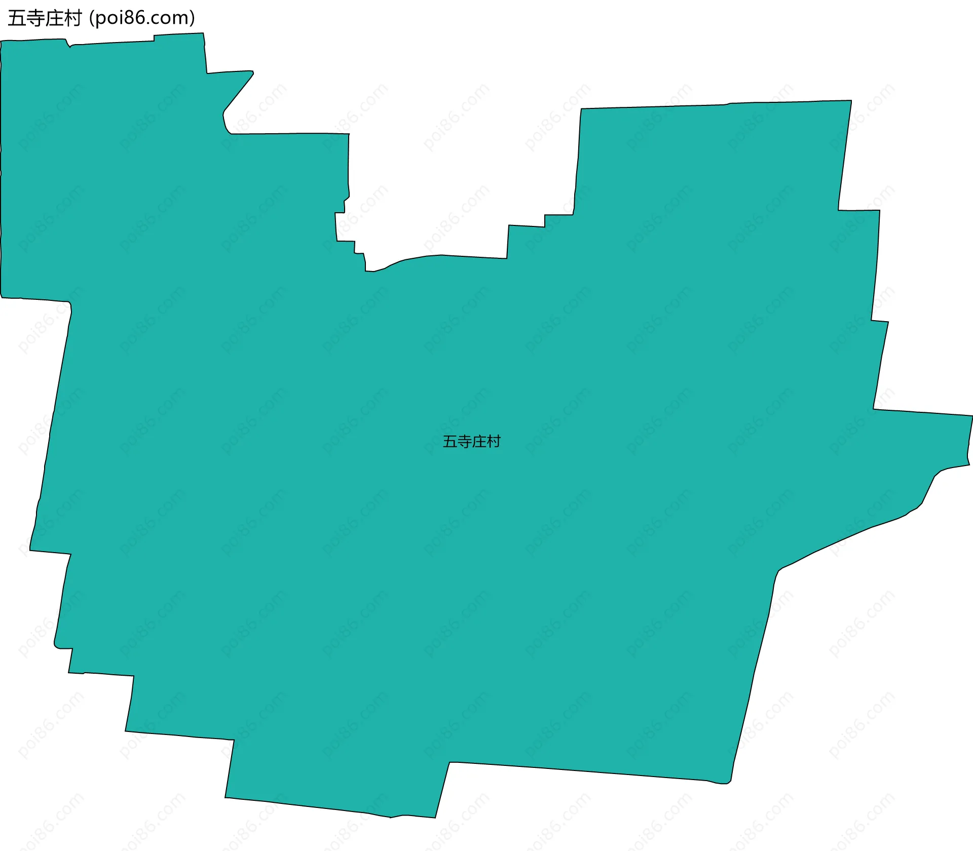 五寺庄村边界地图
