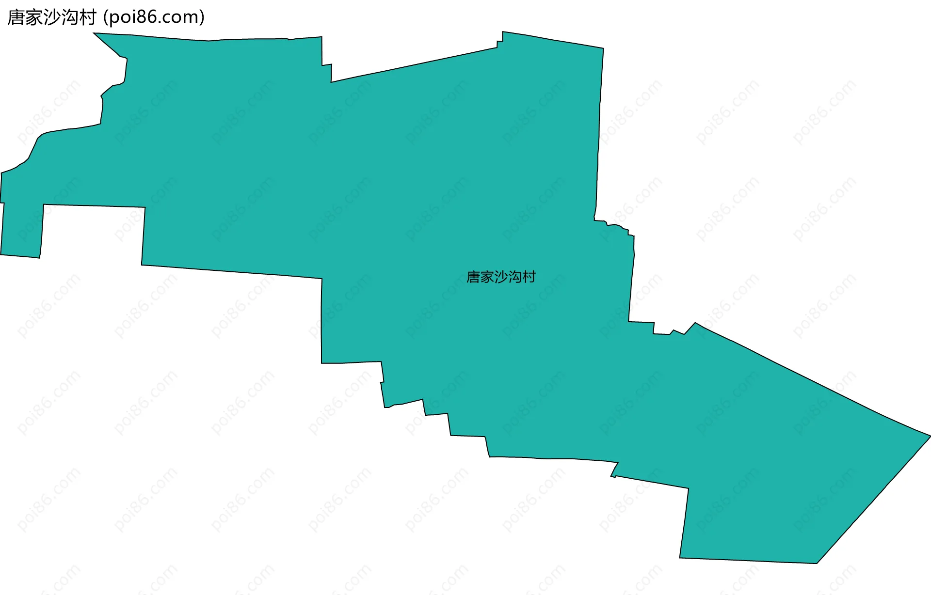 唐家沙沟村边界地图