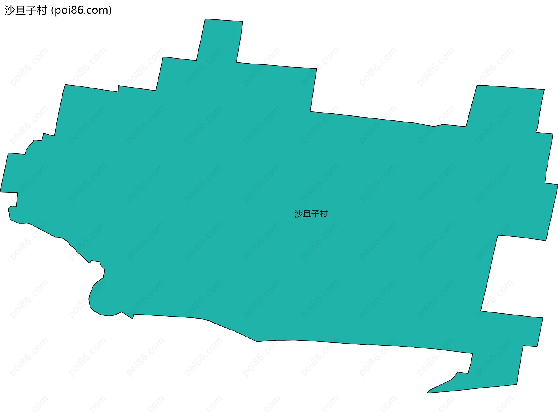 沙旦子村边界地图