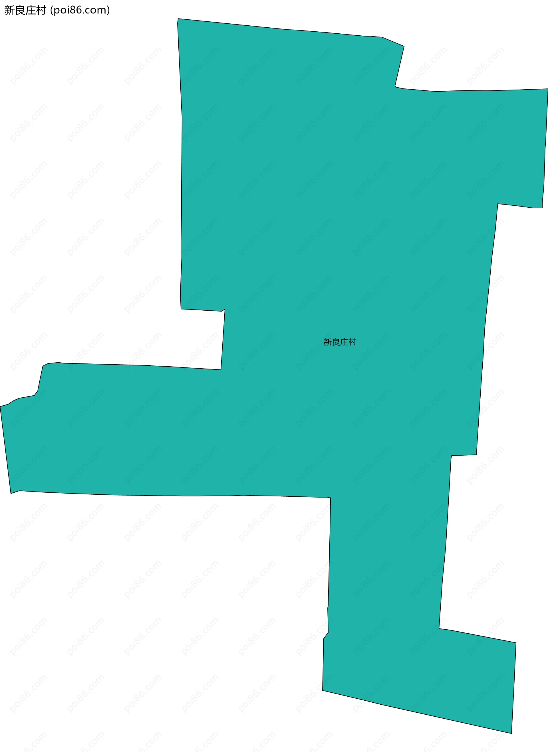 新良庄村边界地图