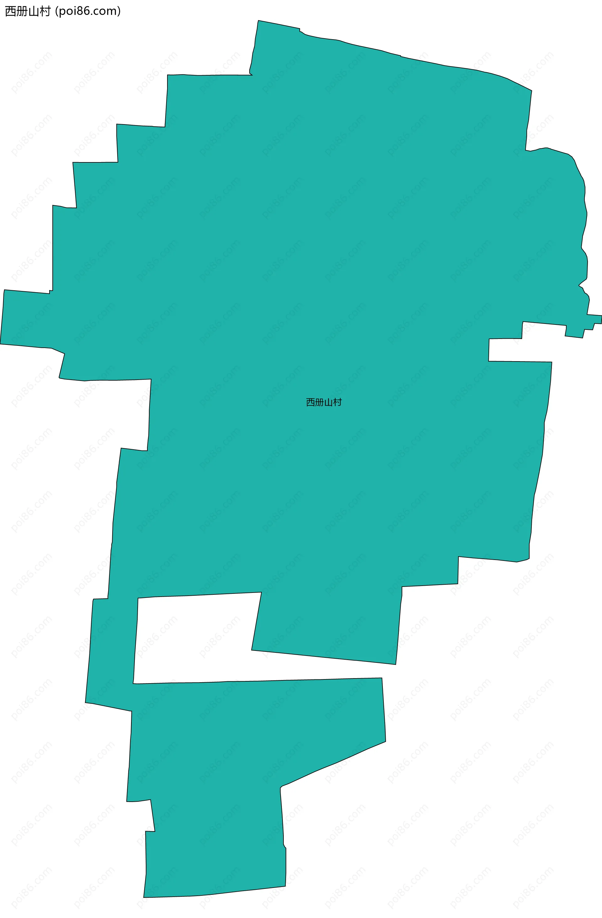 西册山村边界地图