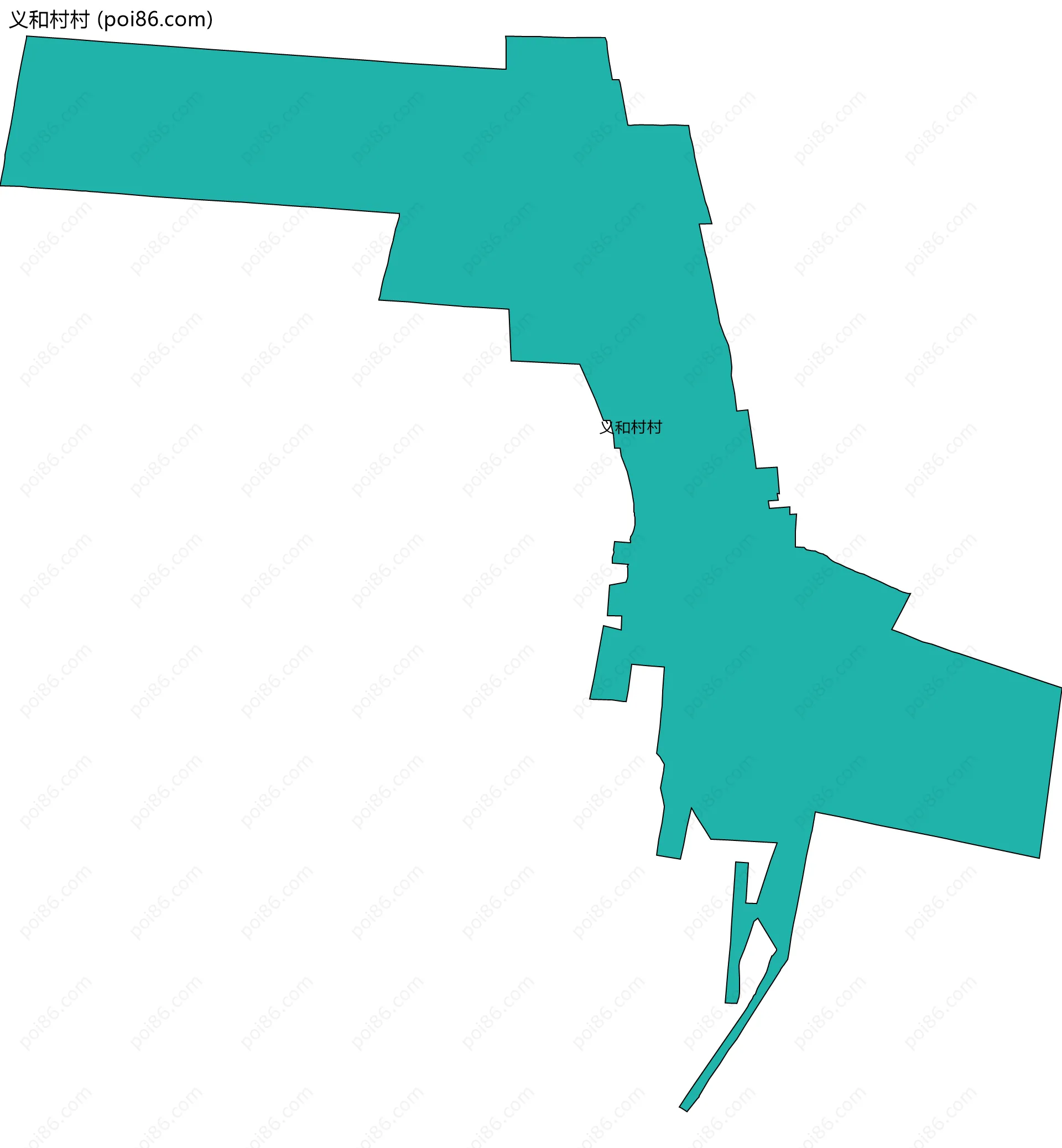 义和村村边界地图