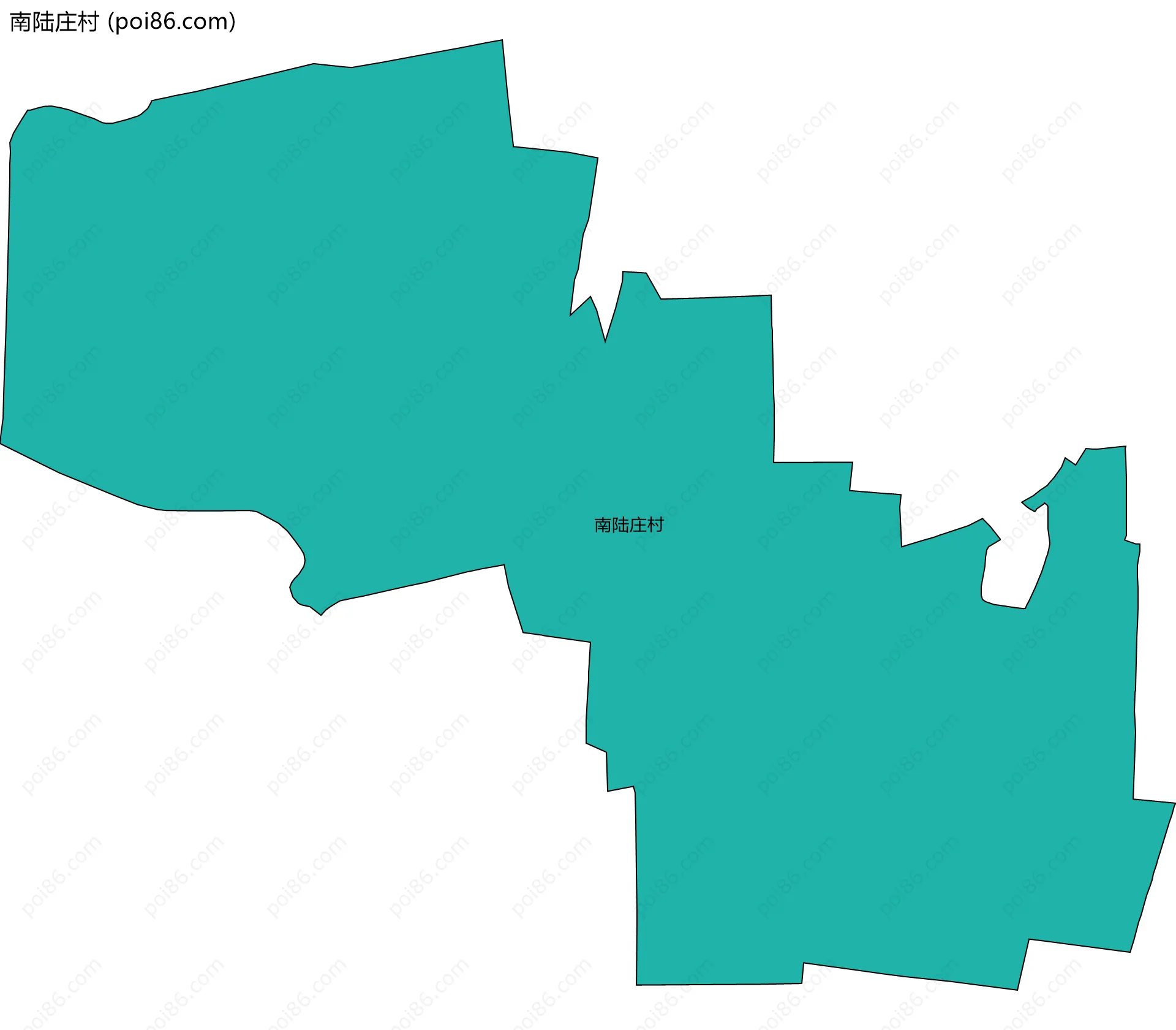 南陆庄村边界地图