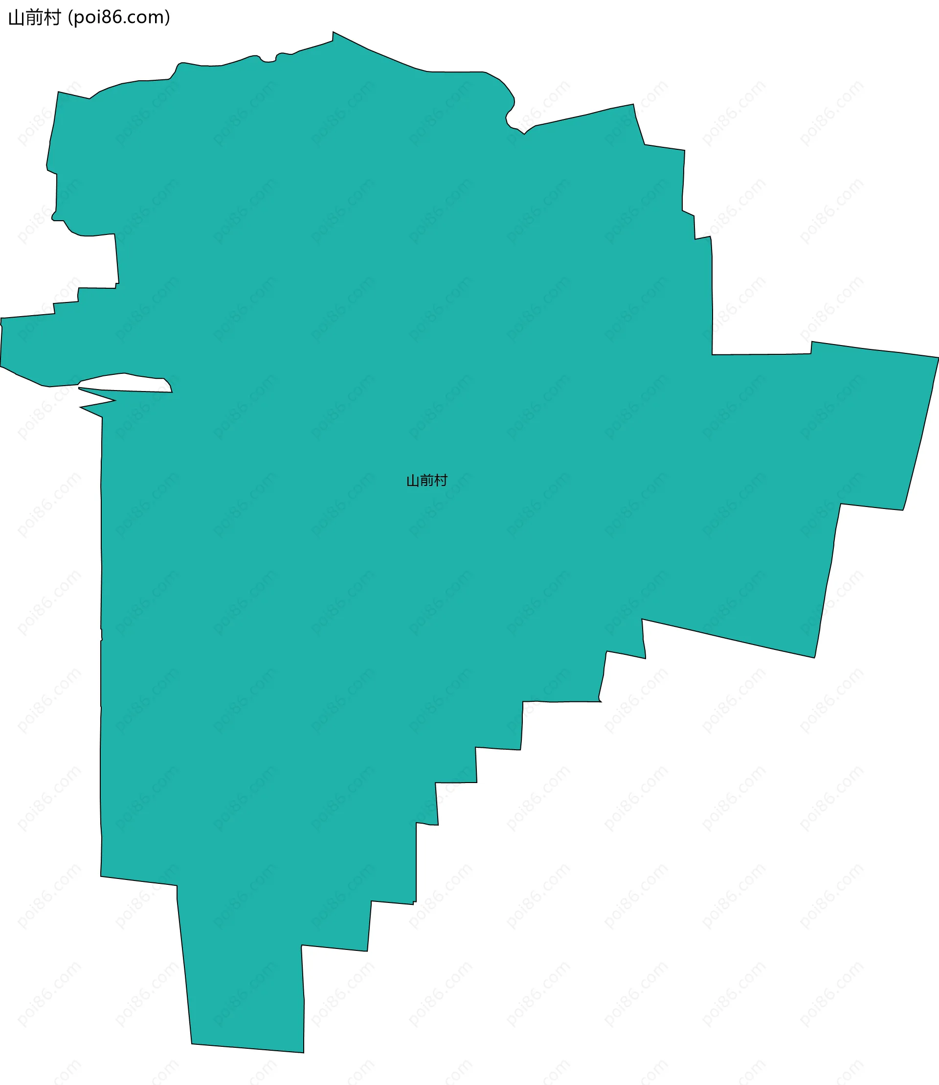 山前村边界地图