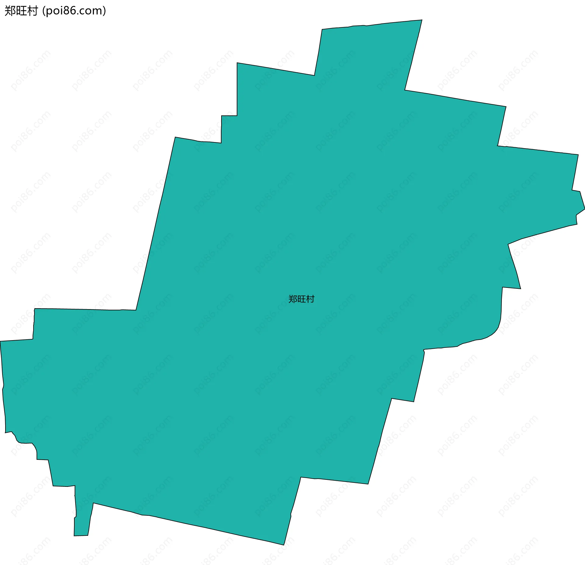 郑旺村边界地图