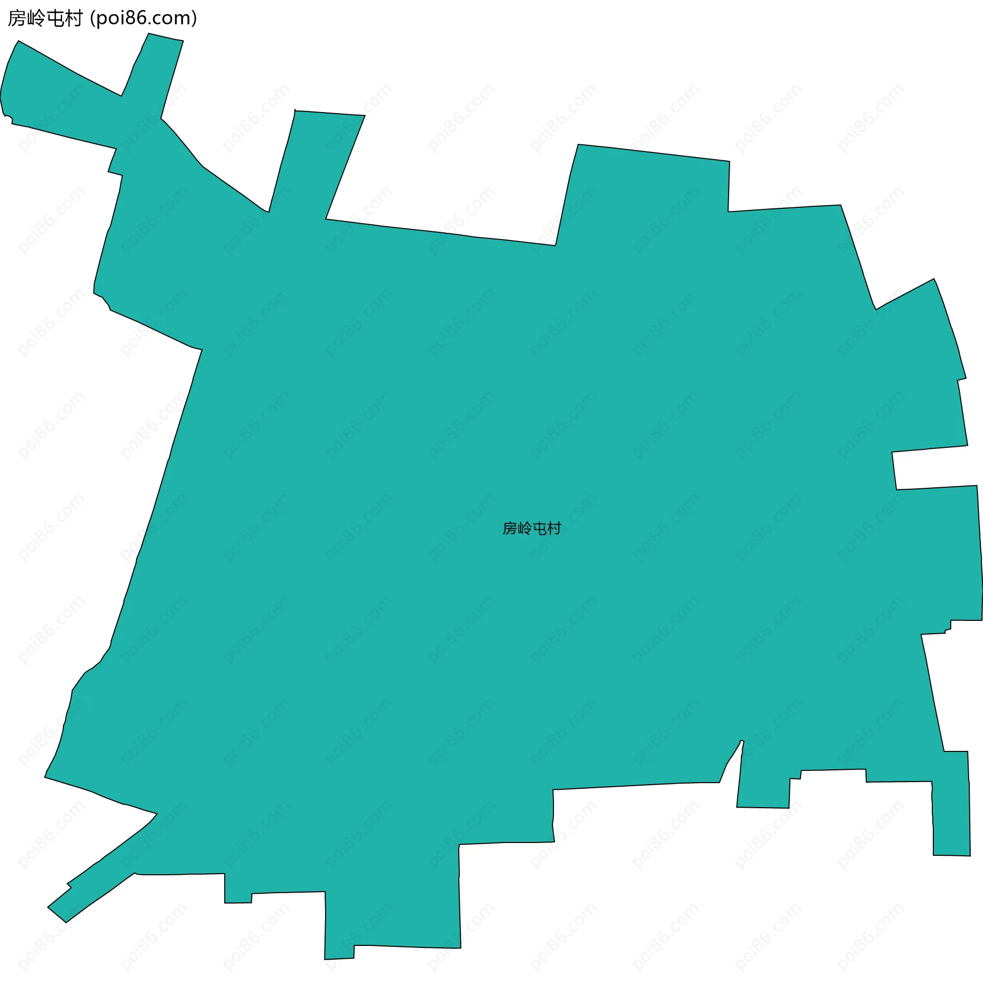 房岭屯村边界地图