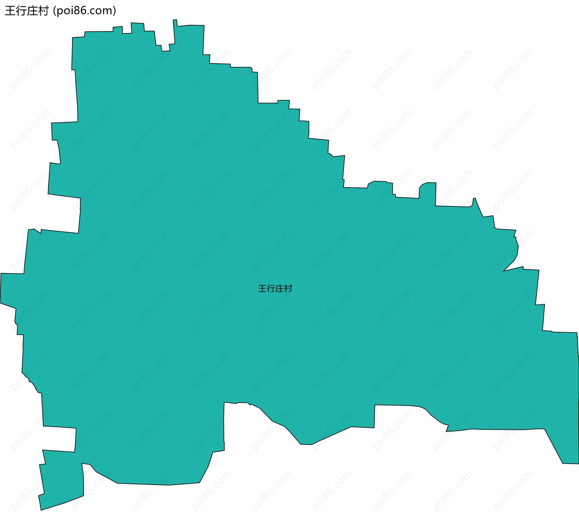 王行庄村边界地图