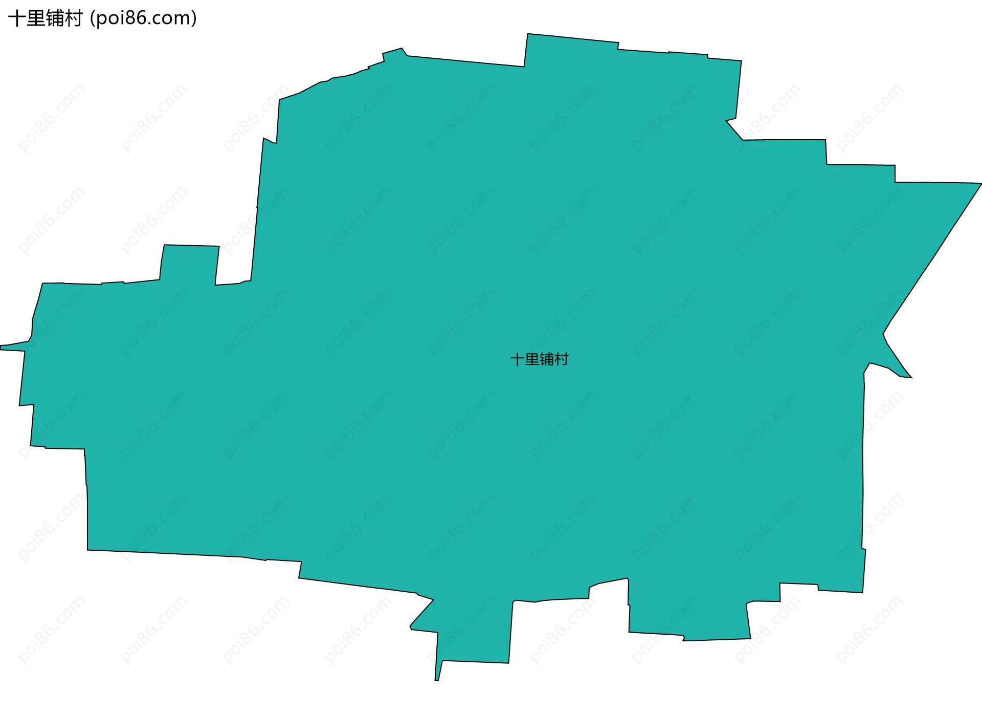十里铺村边界地图
