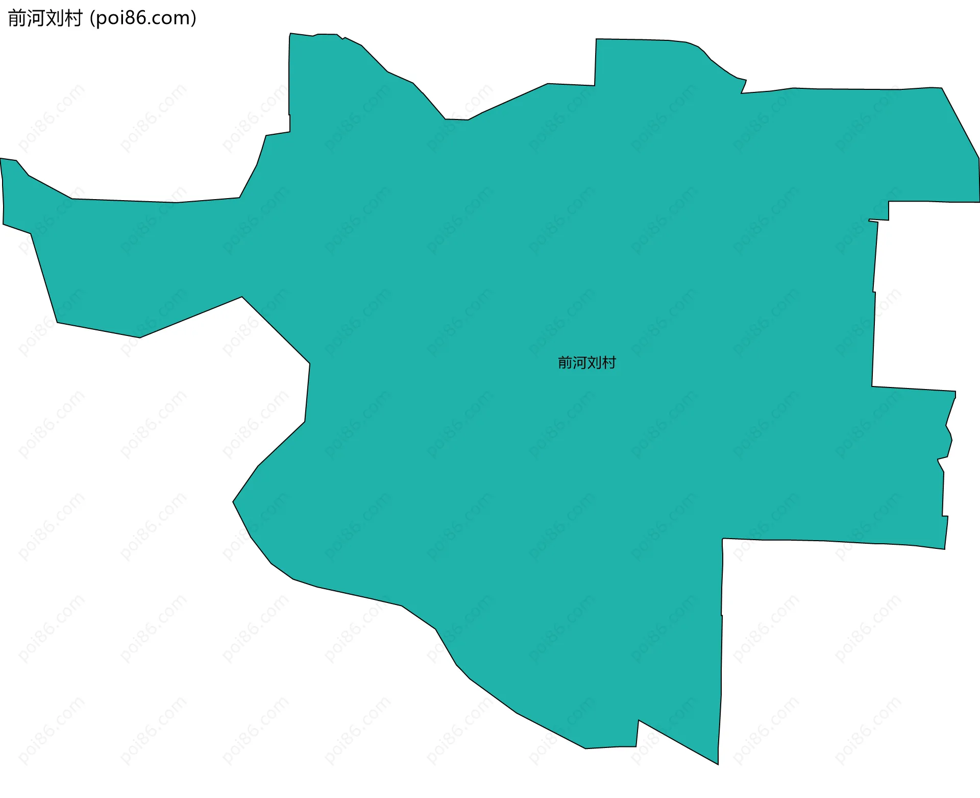 前河刘村边界地图