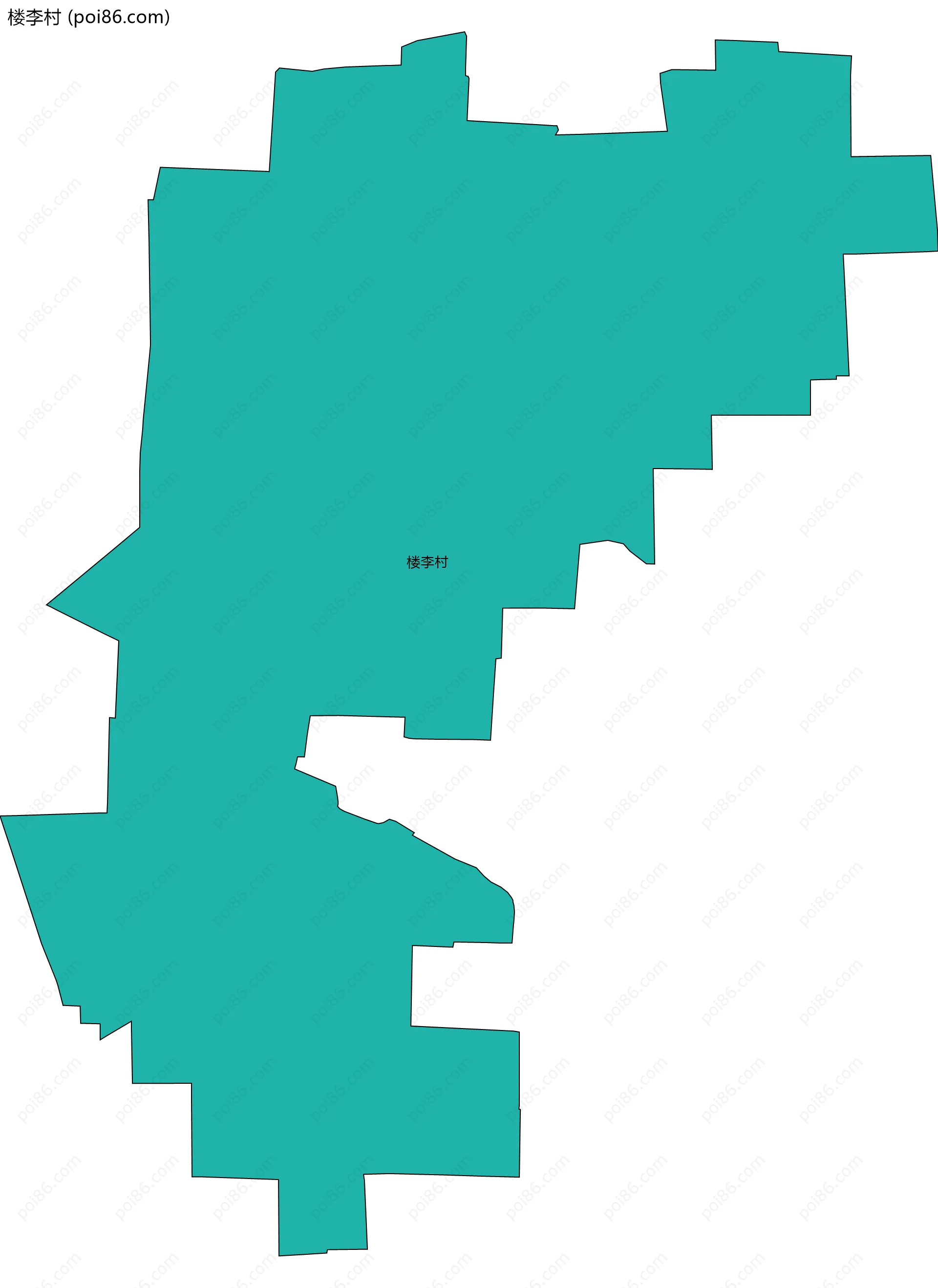 楼李村边界地图
