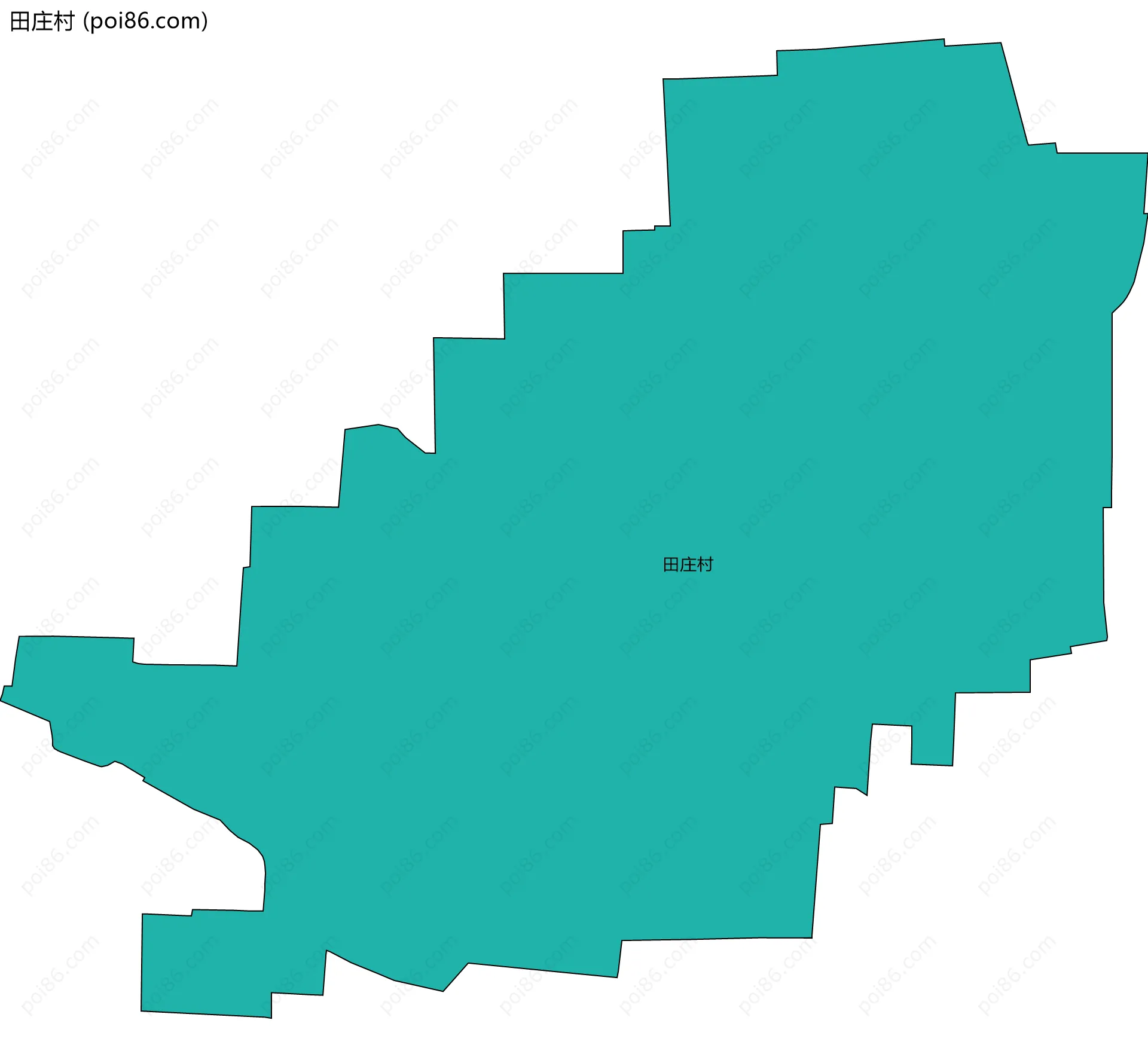 田庄村边界地图