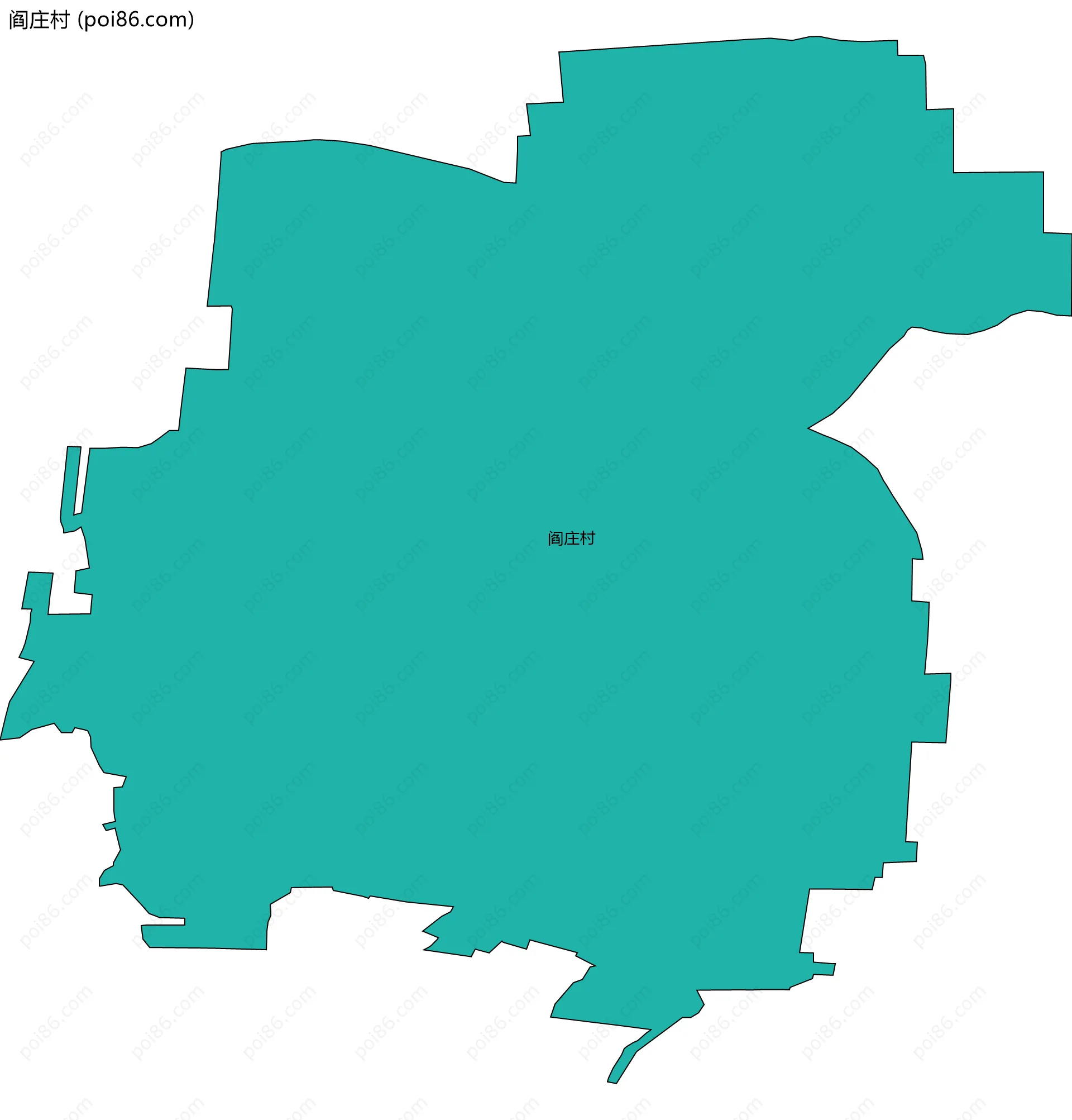 阎庄村边界地图