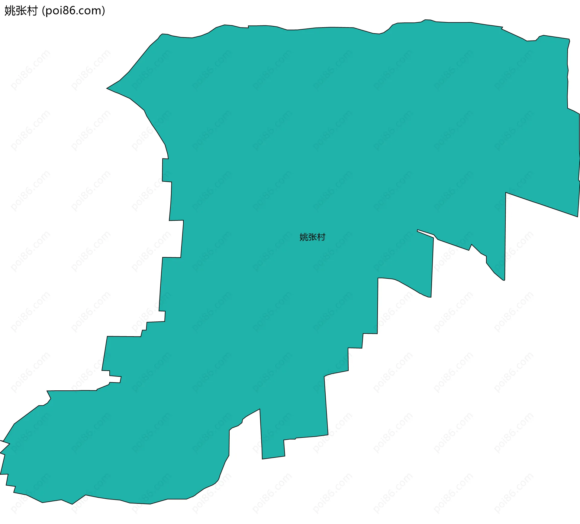 姚张村边界地图