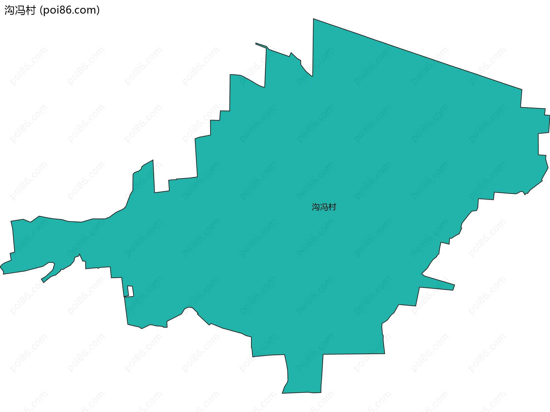 沟冯村边界地图