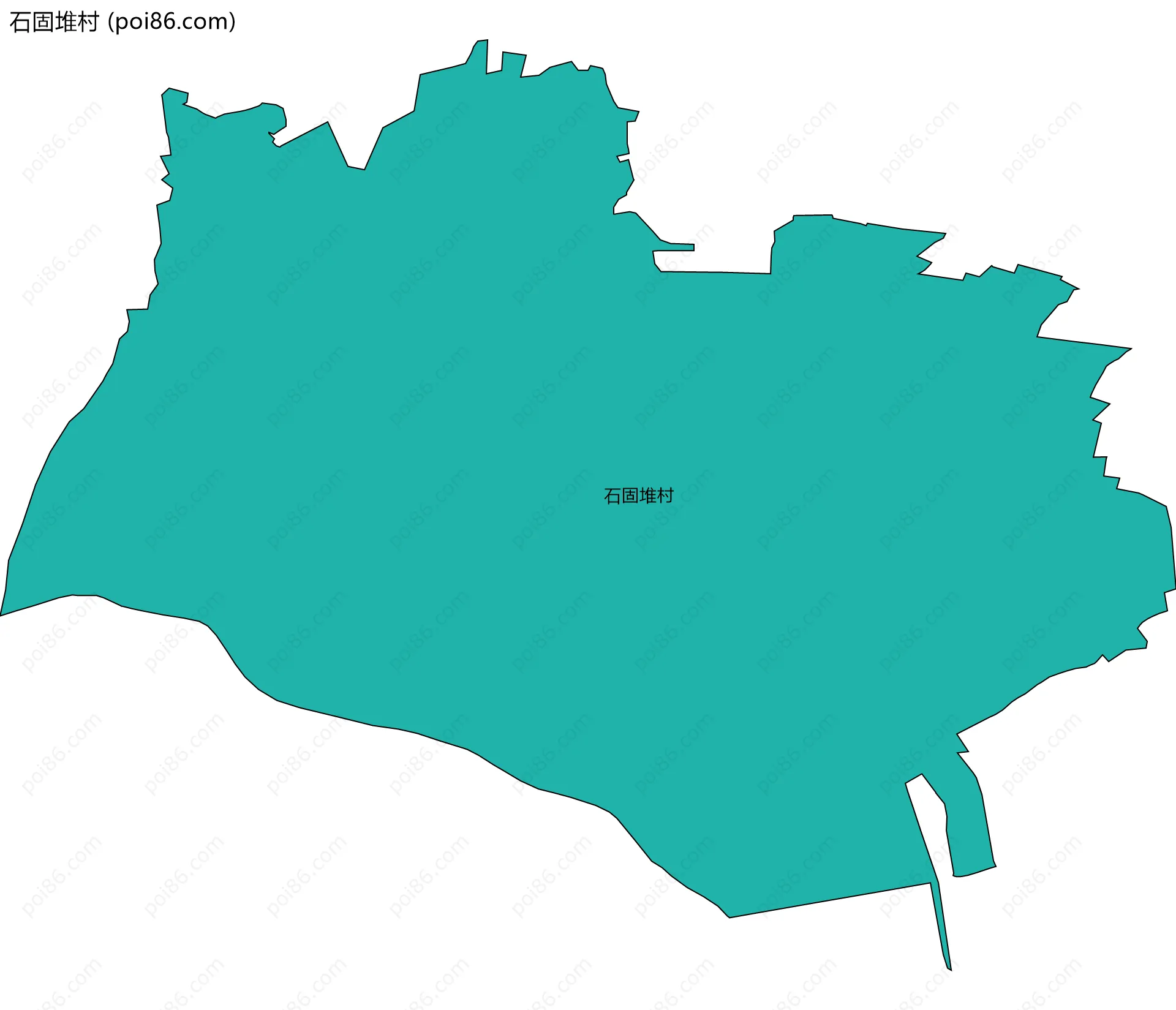 石固堆村边界地图